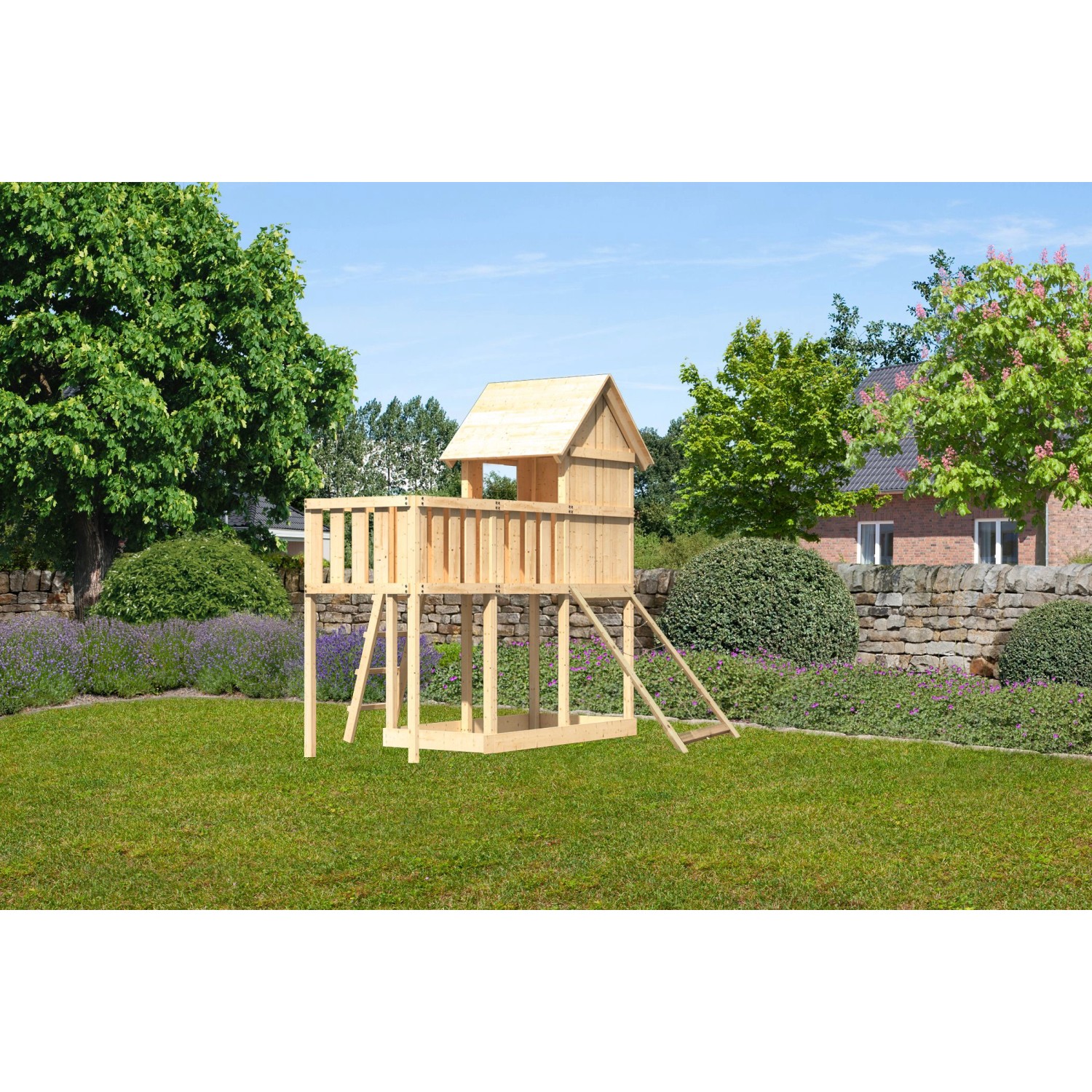 Karibiu Stelzenhaus Frieda Anbauplattform Netzrampe