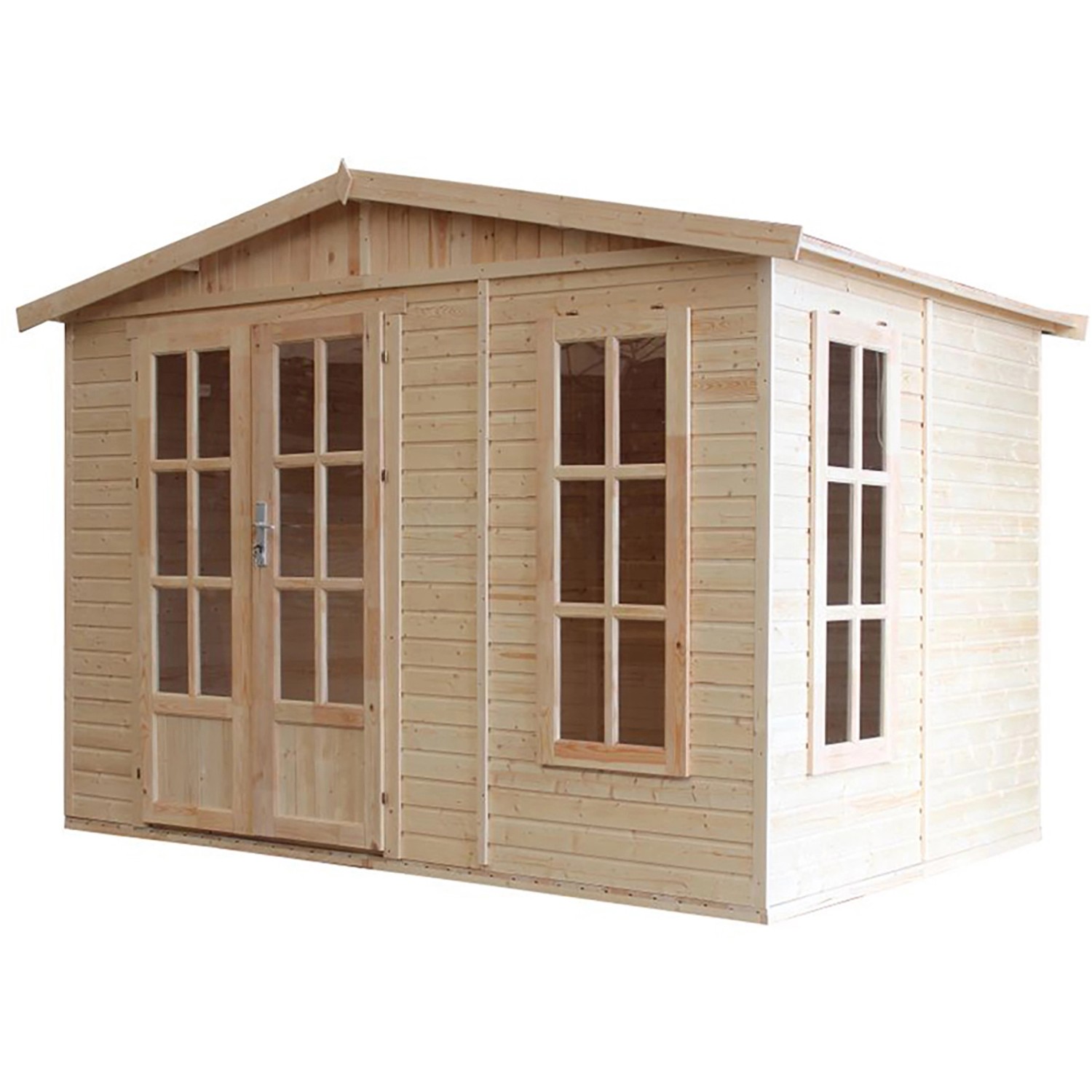 Timbela Gartenhaus Holz M334FB+H334FBBROWN 6,03 m² Dachziegel Braun mit Boden