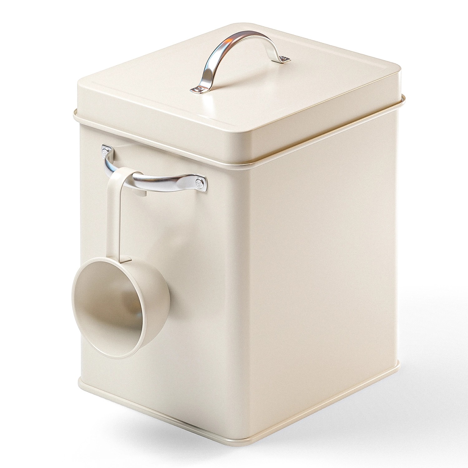 Björn&Schiller Waschmittelbox Metall 6,5 l Weiß mit Dosierer