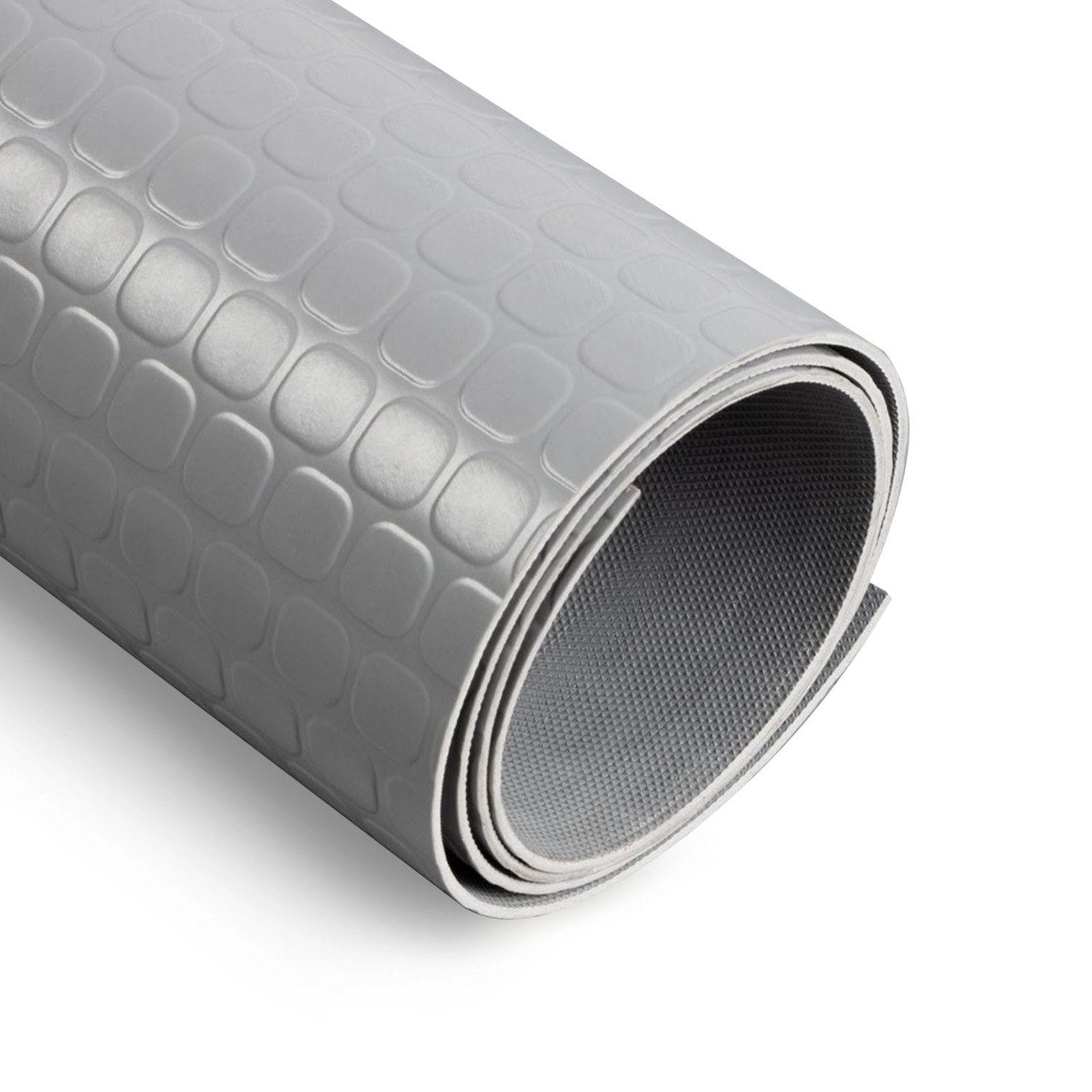 KARAT PVC-Bodenbelag Square Coin Grau Widerstandsfähig Pflegeleicht 120 x 250 x 0,2 cm