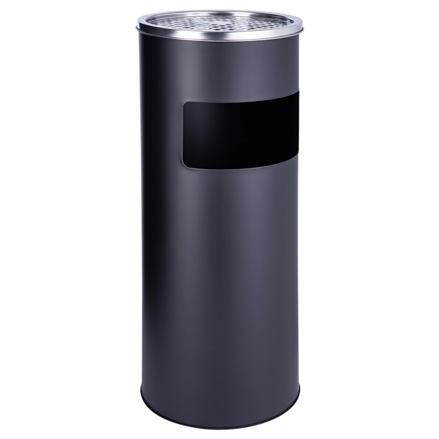 Svita 30L Standaschenbecher Eimer Aschenbecher Mülleimer Ascher 60x25cm Schwarz