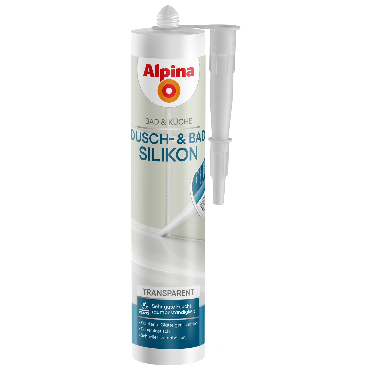Alpina Dusch- und Bad-Silikon Bad & Küche Transparent 300 ml