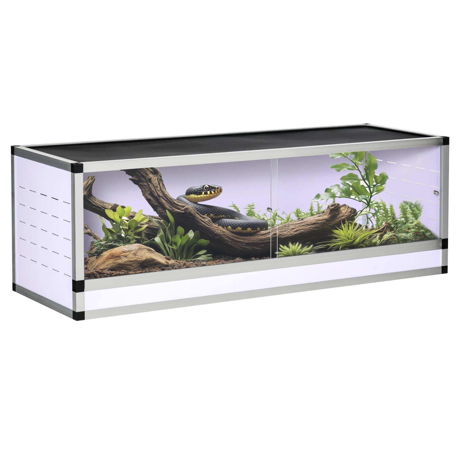 PawHut Terrarium für Reptilien 120 x 40 x 40cm