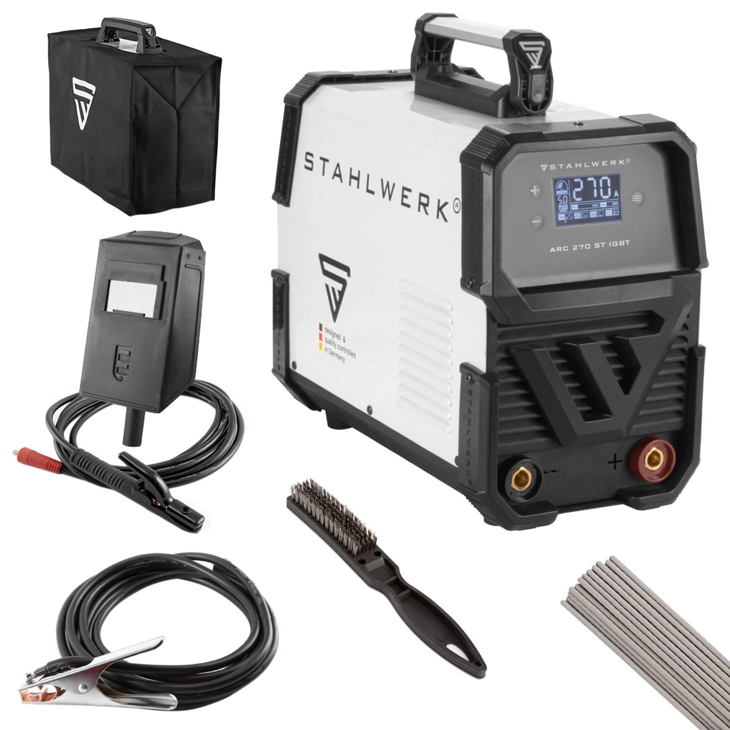 STAHLWERK Schweißgerät ARC 270 ST DC MMA E Hand Inverter mit 270 A
