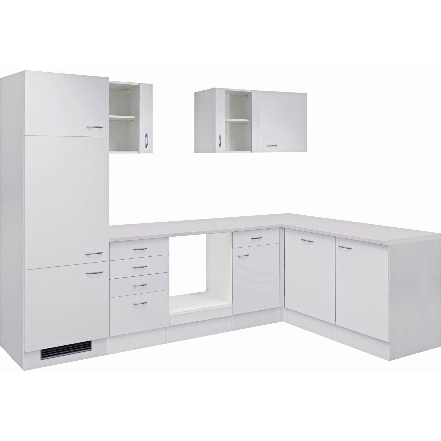 Flex-Well Classic Winkelküche Wito 280 cm ohne E-Geräte Weiß