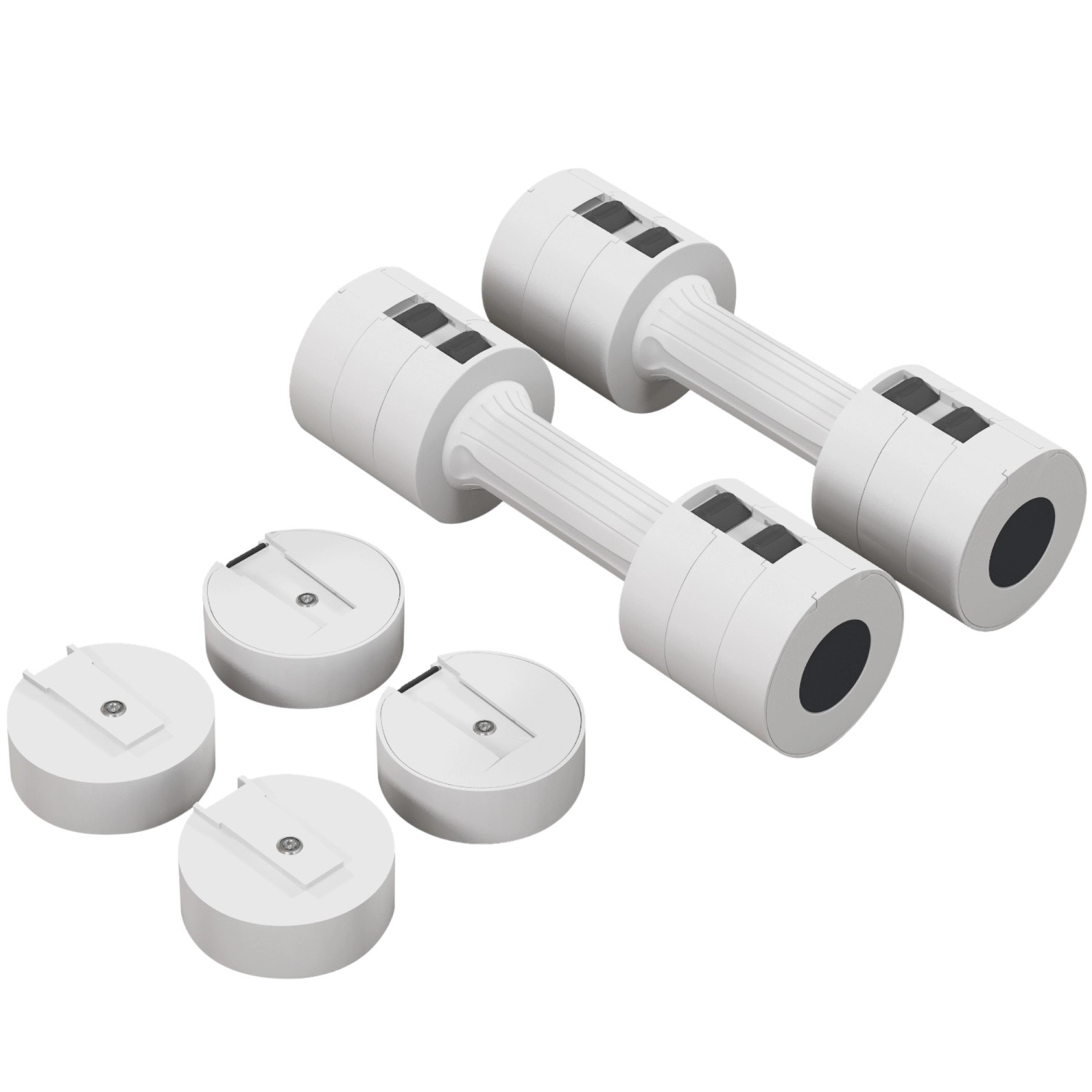 SPORTNOW Hanteln Kunststoff Stahl Weiß 26,5L x 7,5B x 7,5H cm