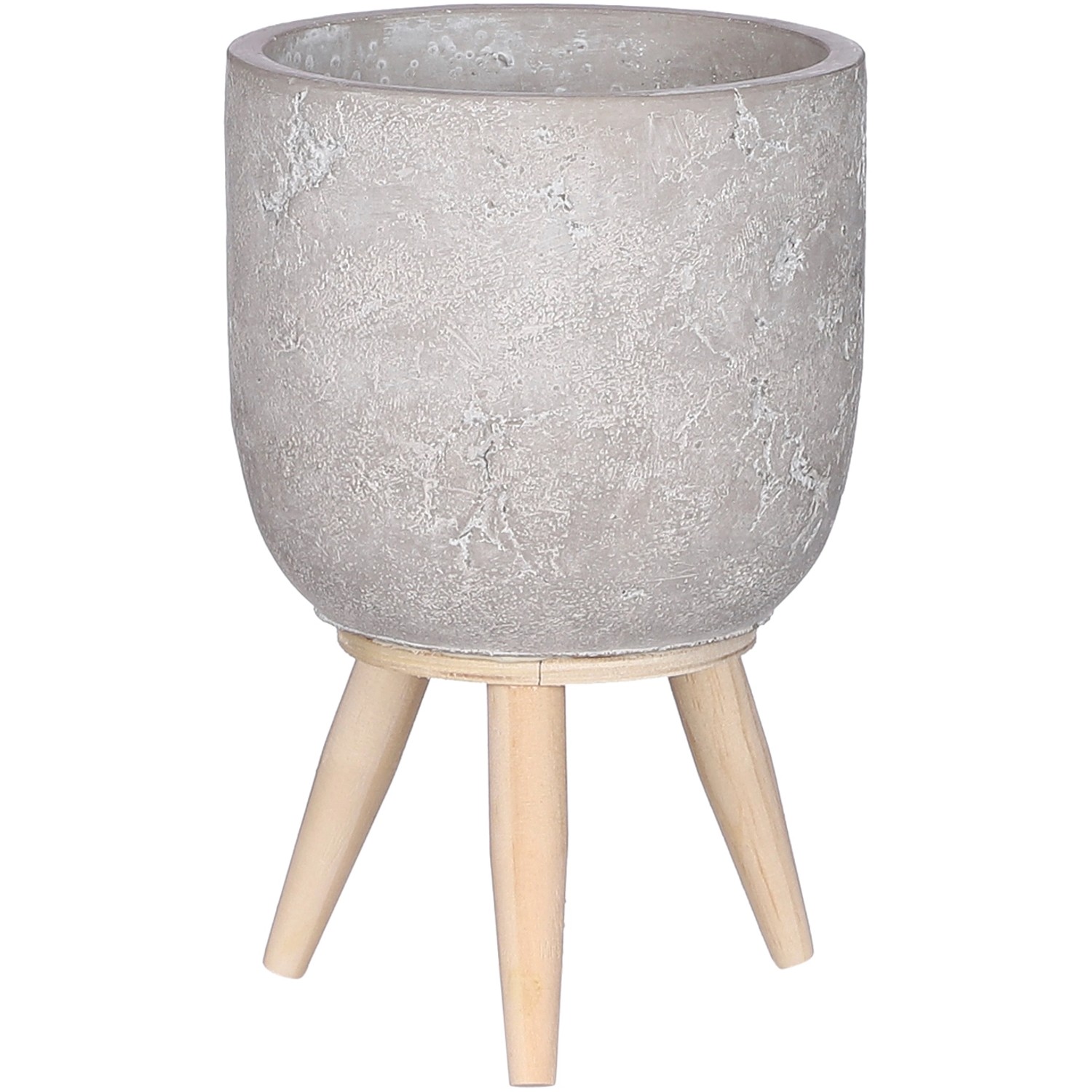 Mica Decorations Topf Jimmy Ø 12,5 cm x 19 cm Hellgrau