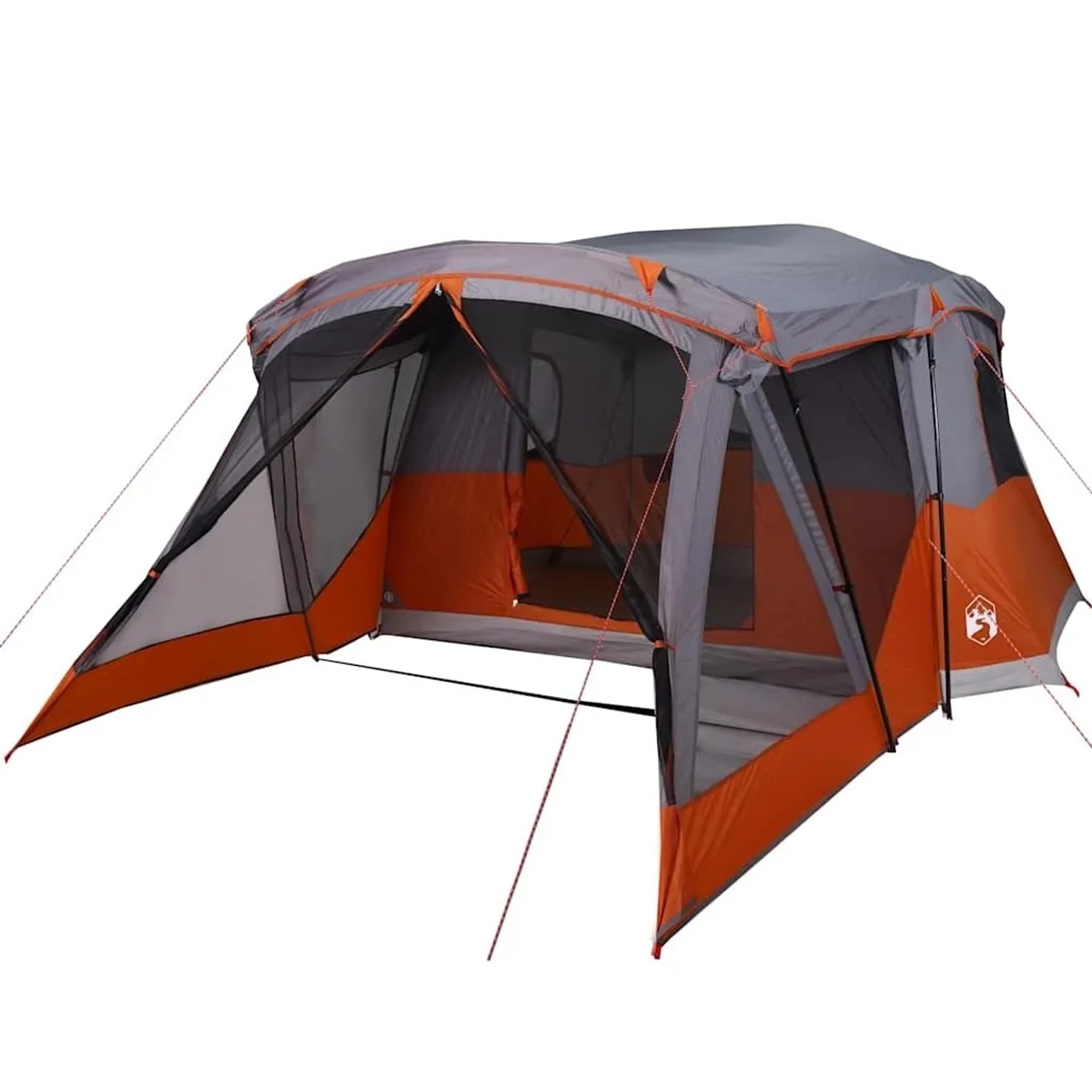 vidaXL Campingzelt mit Vorzelt 4 Personen Orange Wasserdicht 94538