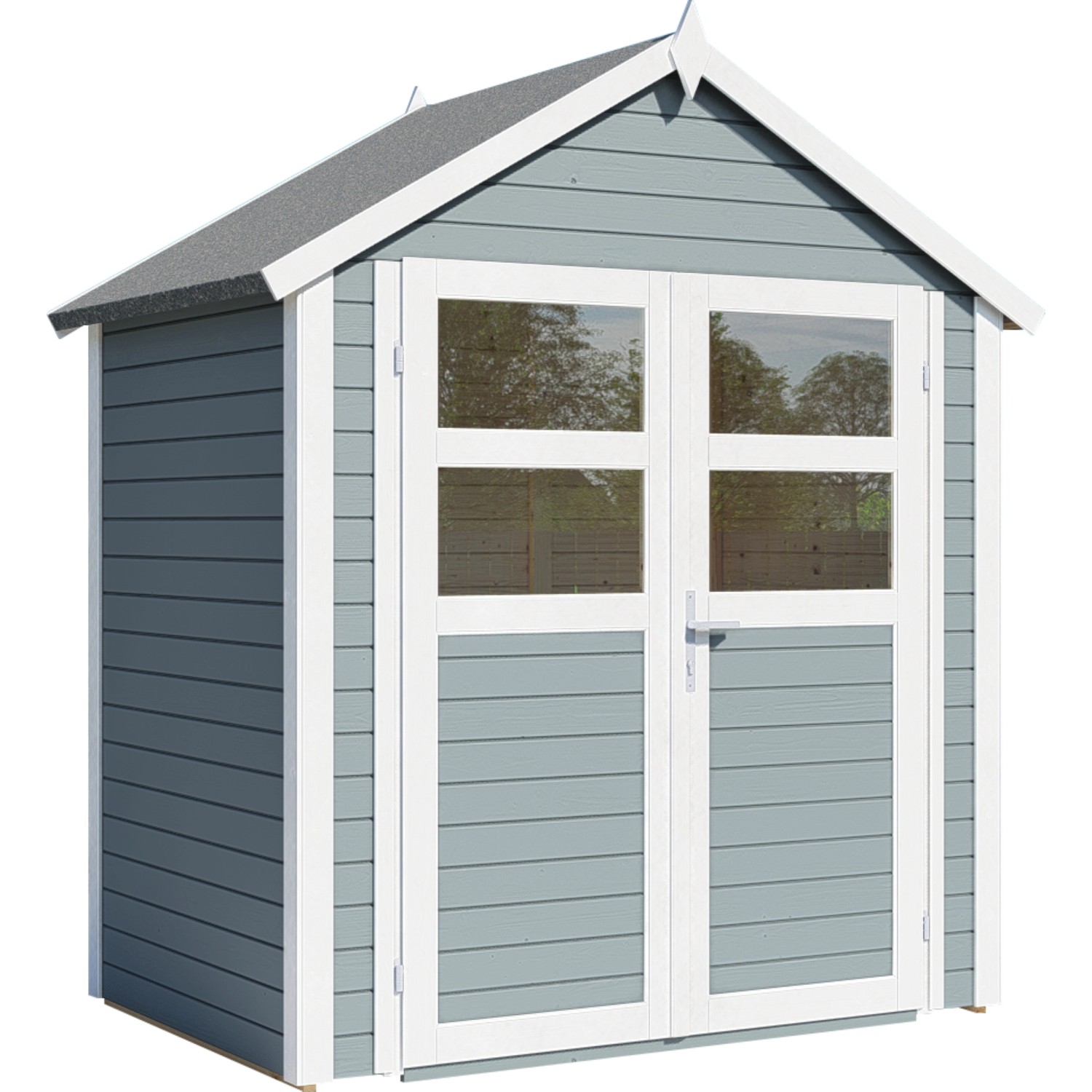 Bertilo Gartenhaus Visby 1 Grau 121 cm x 181 cm FSC®