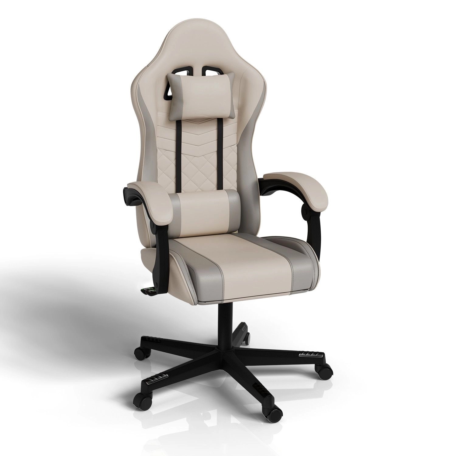Juskys Gamingstuhl HyperSeat Beige/Hellgrau