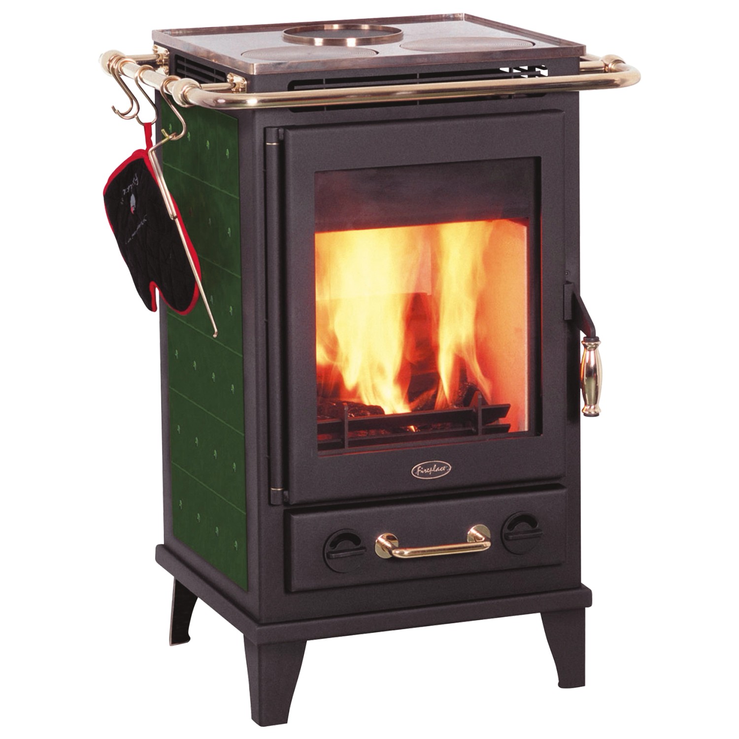 Fireplace Florenz Kaminofen Keramik Schwarz 7 kW