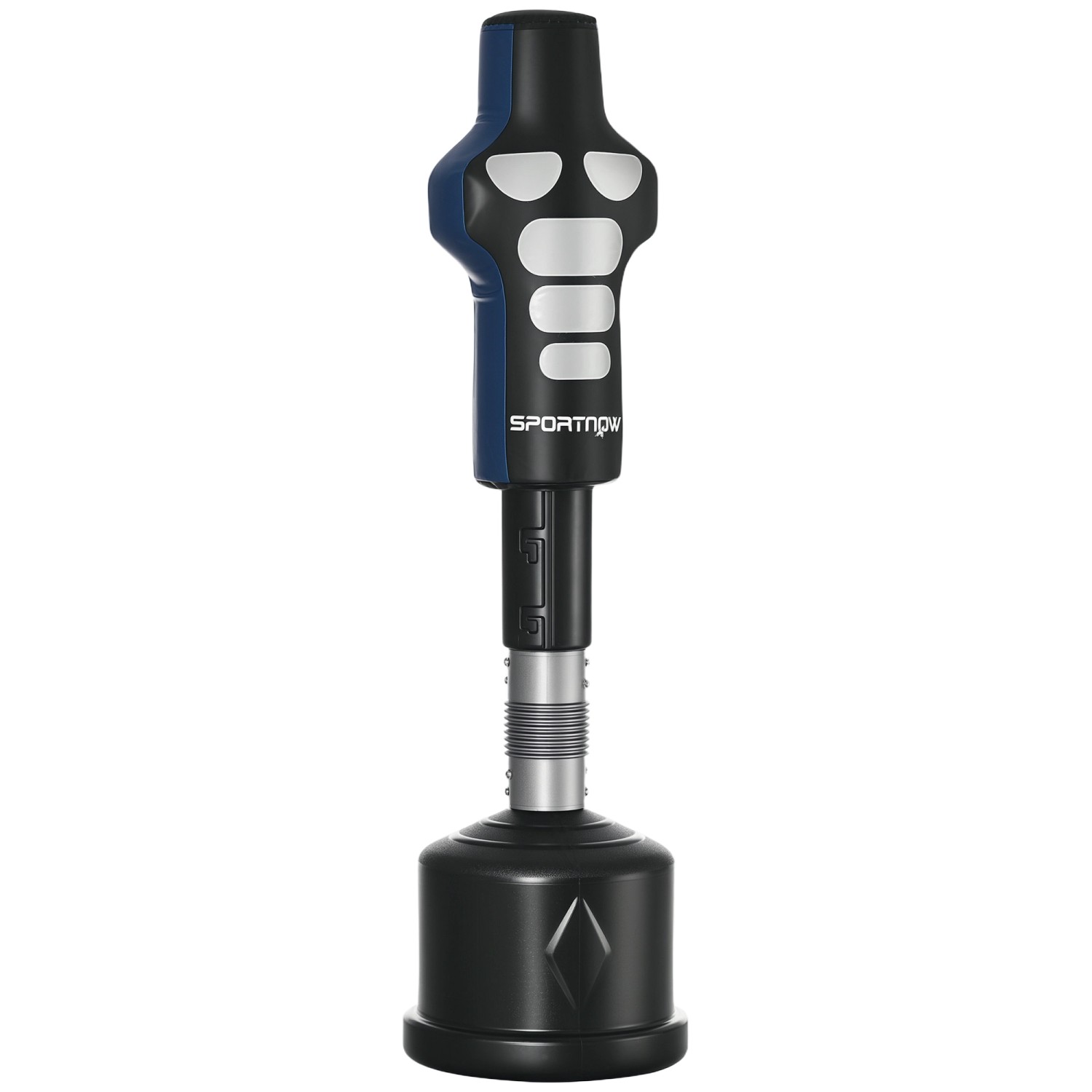 SPORTNOW Boxsack HDPE PVC PU Schwarz Grau Blau 55L x 55B x 178-207H cm