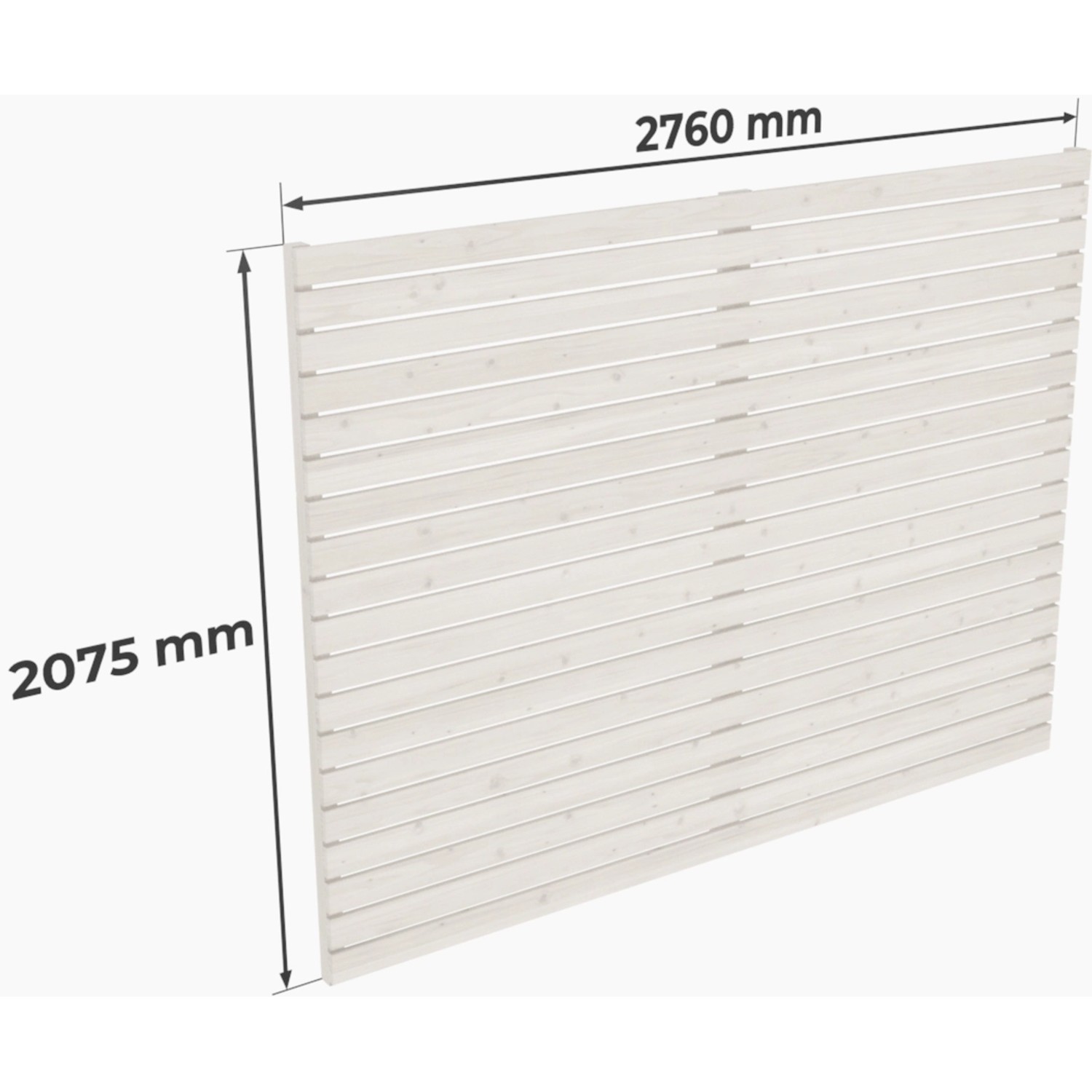 Holzbrüder Carport-Rückwand Ralf Fichte 207,5 cm x 276 cm Reinweiß