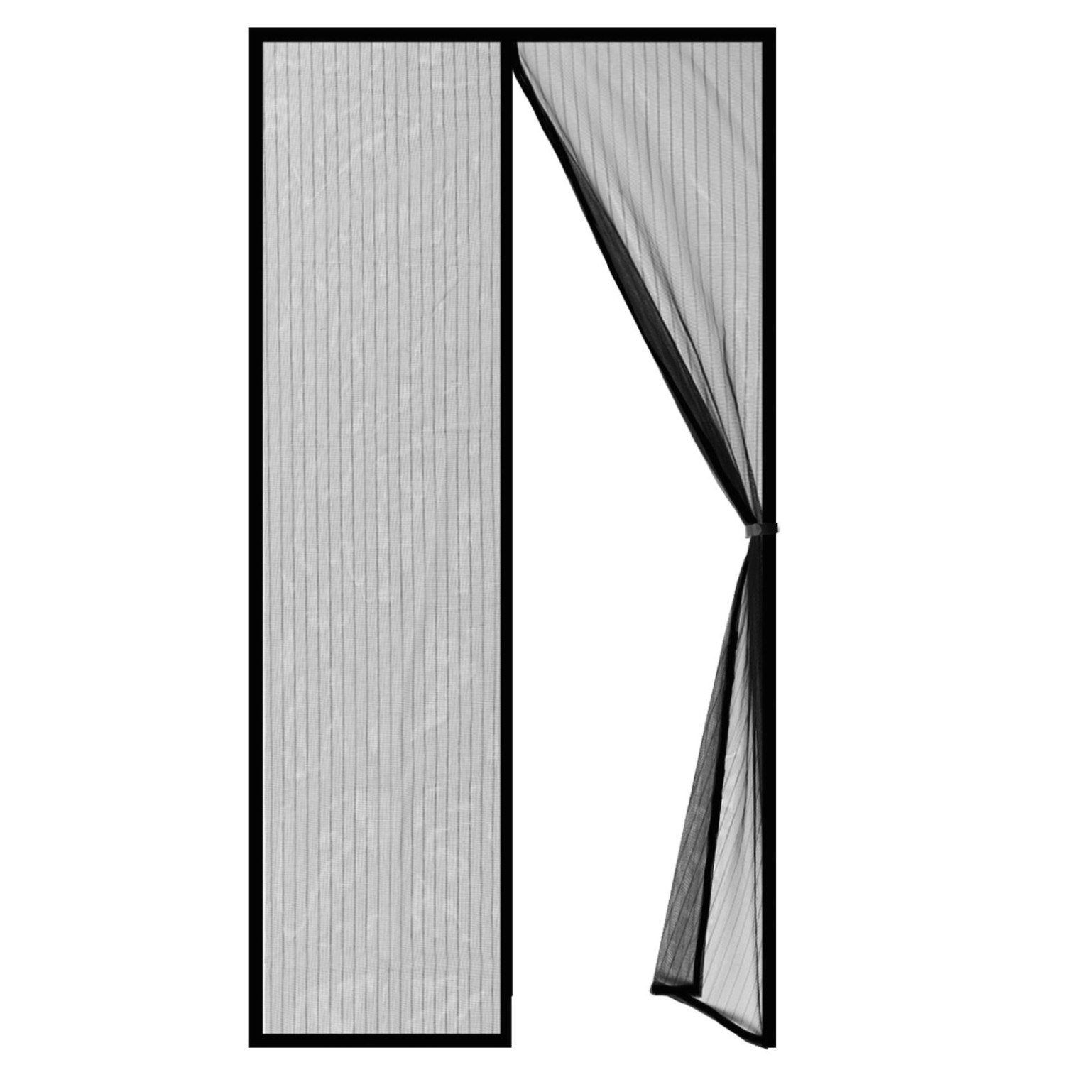 KARAT Fliegengitter Sam Gestreift Klebemontage Klettverschluss 80 x 210 cm