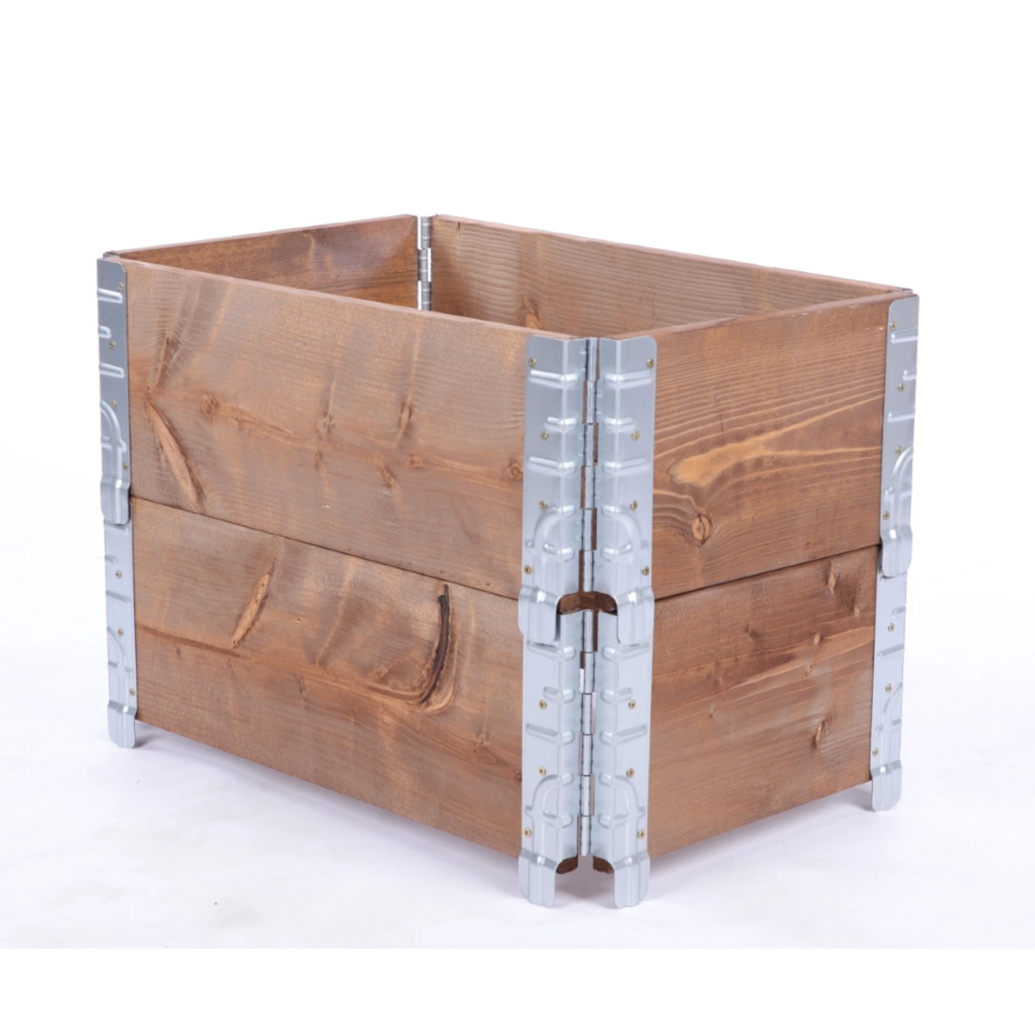 PROREGAL Hochbeetkisten GrowBox HxBxT 40x60x40cm 2 Ebenen Holz Braun