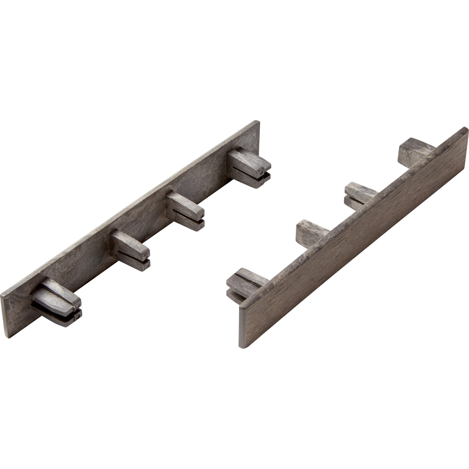 Endkappen für WPC Terrassendielen Hellgrau 6 Stück