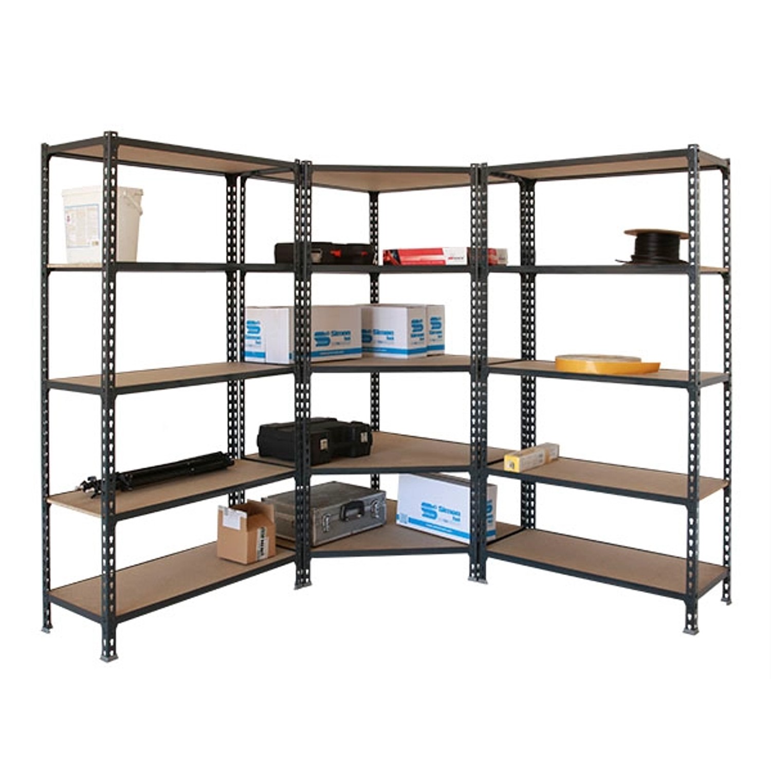 PROREGAL Mega Deal 1x Eckregal & 2x Schwerlastregal Muli HxBxT 180 x 180 x 40 cm Fachlast 200 kg Anthrazit PROREGAL Mega Deal 1x Eckregal + 2x Schwerlastregal Muli HxBxT 180 x 180 x 40 cm Fachlast 200 kg Anthrazit