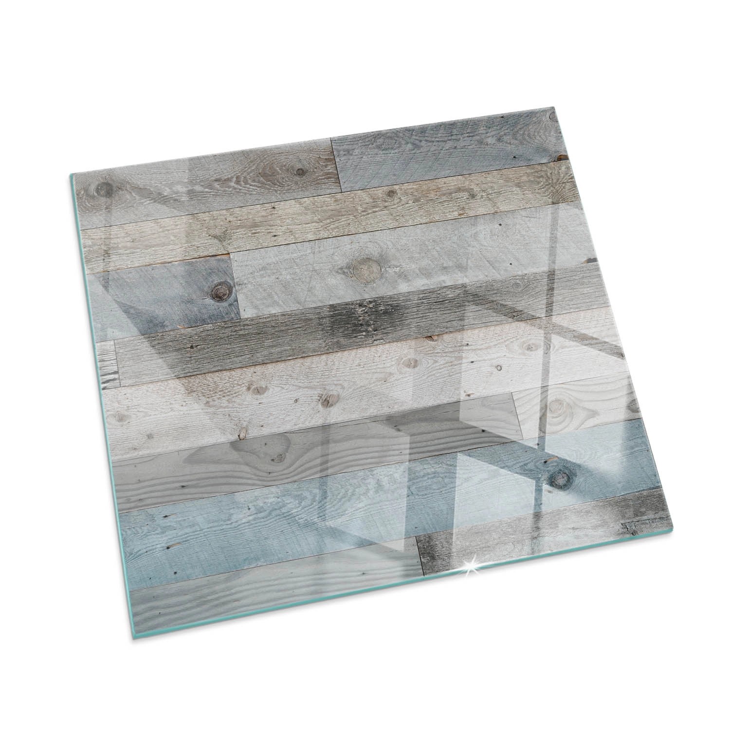 Tulup Glasplatte für Kamin Bretter in Verschiedenen Farbtönen Glasplatte unter Kamin Quadrat 50x50 cm Grau Glasplatte für Kamin Glas unter Kamin