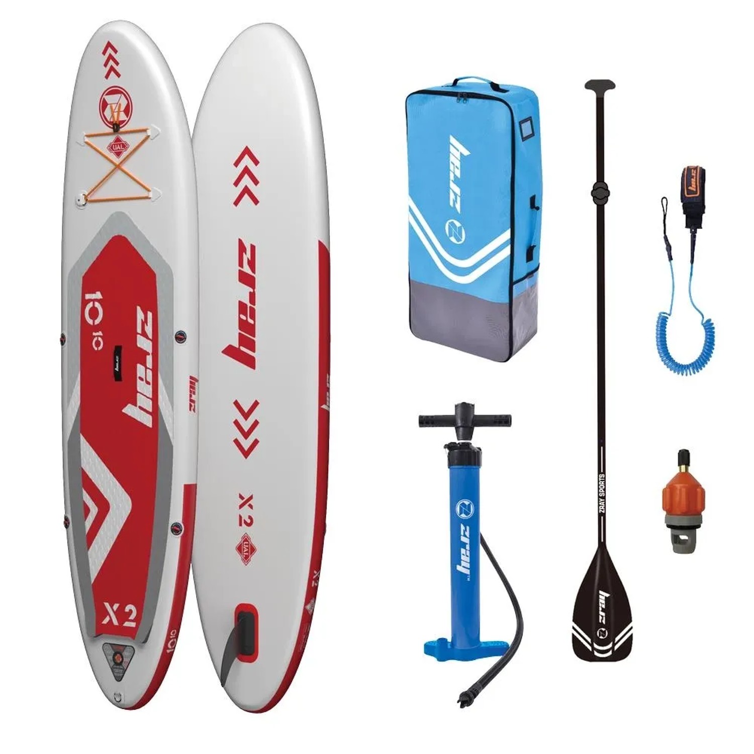 ZRAY Aufblasbares Stand Up Paddle Board X2 Komplettset Rot 330 x 81 x 15 cm inkl. Zubehör