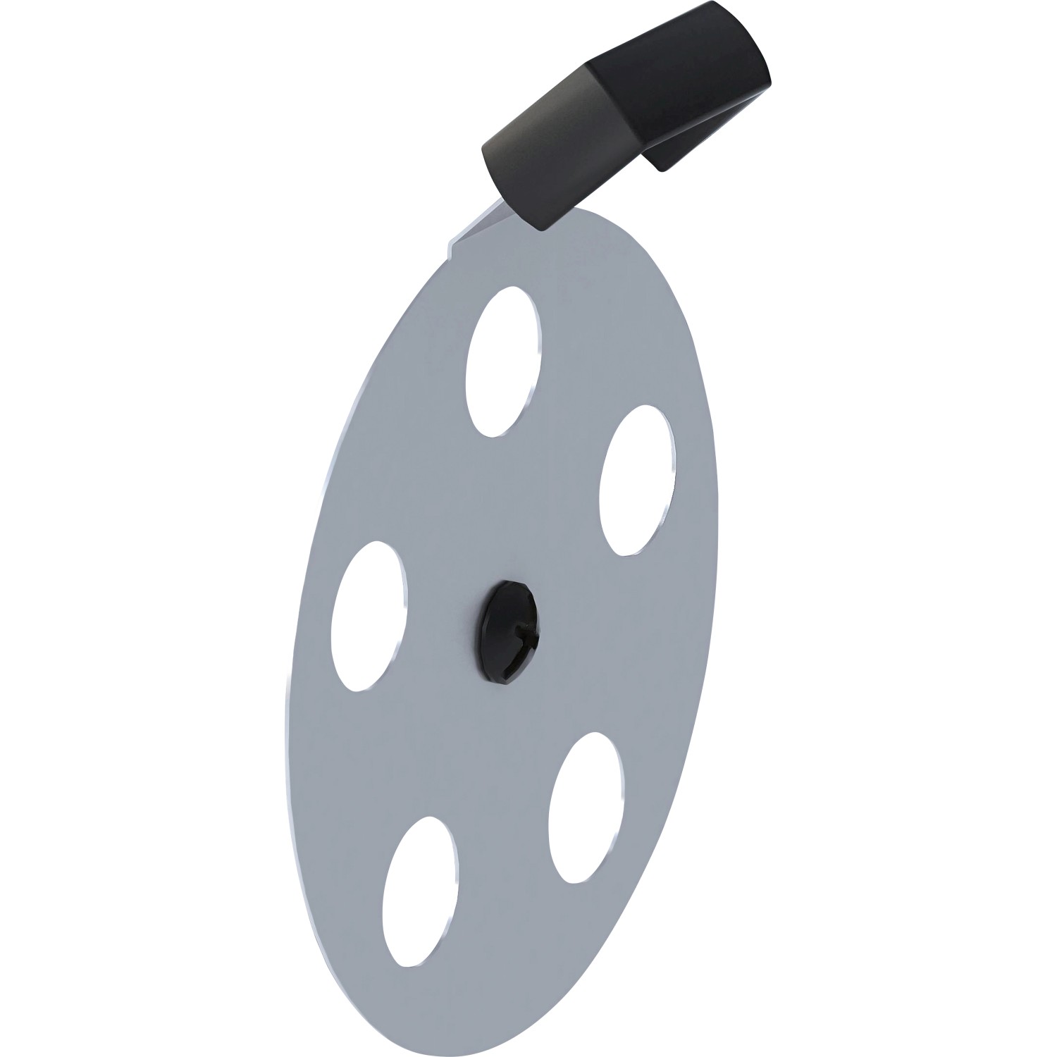 Ersatz-Lüftungsschieber für Holzkohlegrill in Fassform Schwarz