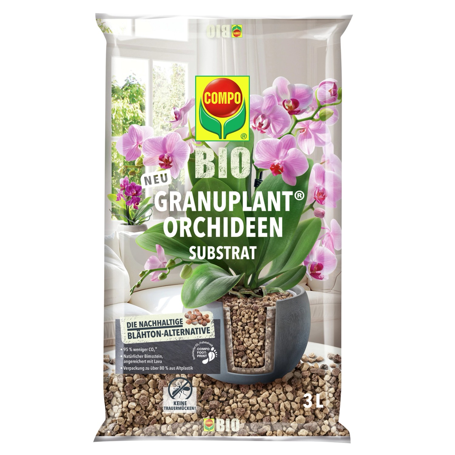 Compo Bio Granuplant Orchideen Substrat 3 l