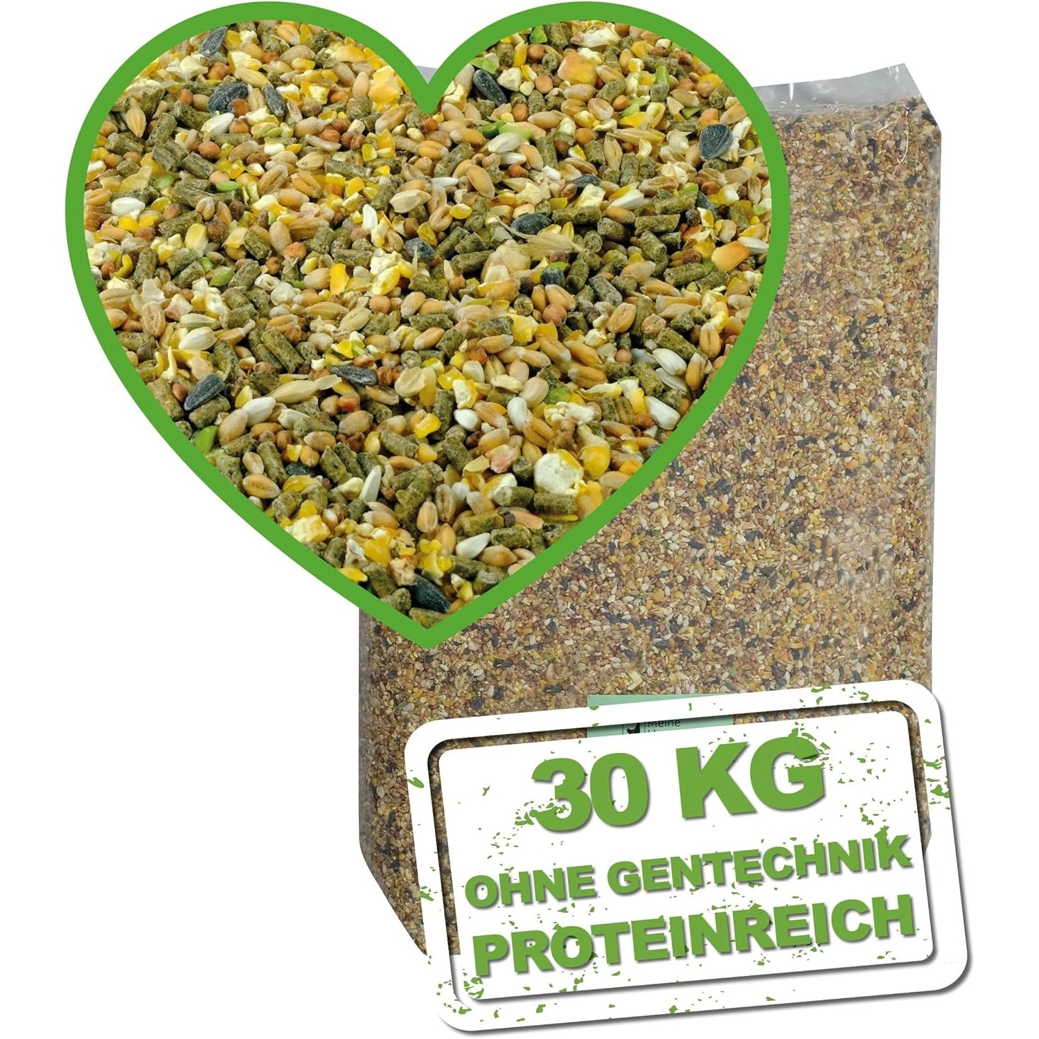 MeineHennen HENNEN VITAL 30 Kg Premium Hühnerfutter und Wachtelfutter Körnerfutter Geflügelfutter Hennenfutter Alleinfutter für Hühner