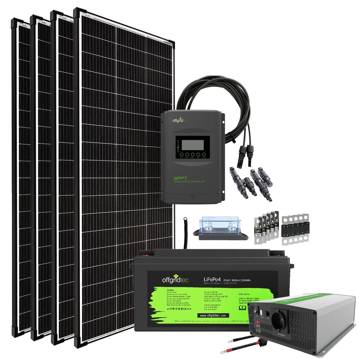 Offgridtec Autark Pro XL 24V 800W Solaranlage 2000W AC Leistung 100Ah LiFePO4 Akku