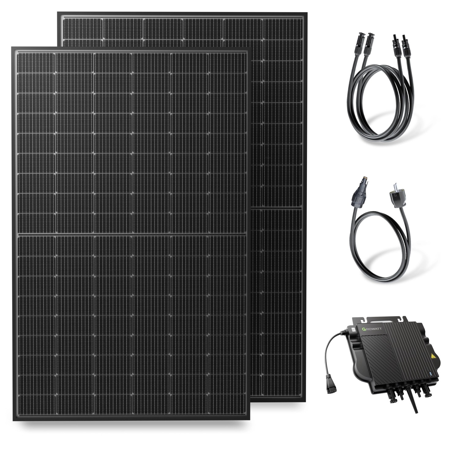 Solakon Balkonkraftwerk 900W/800W Solaranlage Steckerfertig Komplettset Photovoltaik Anlage 800W Kabellänge, 5m