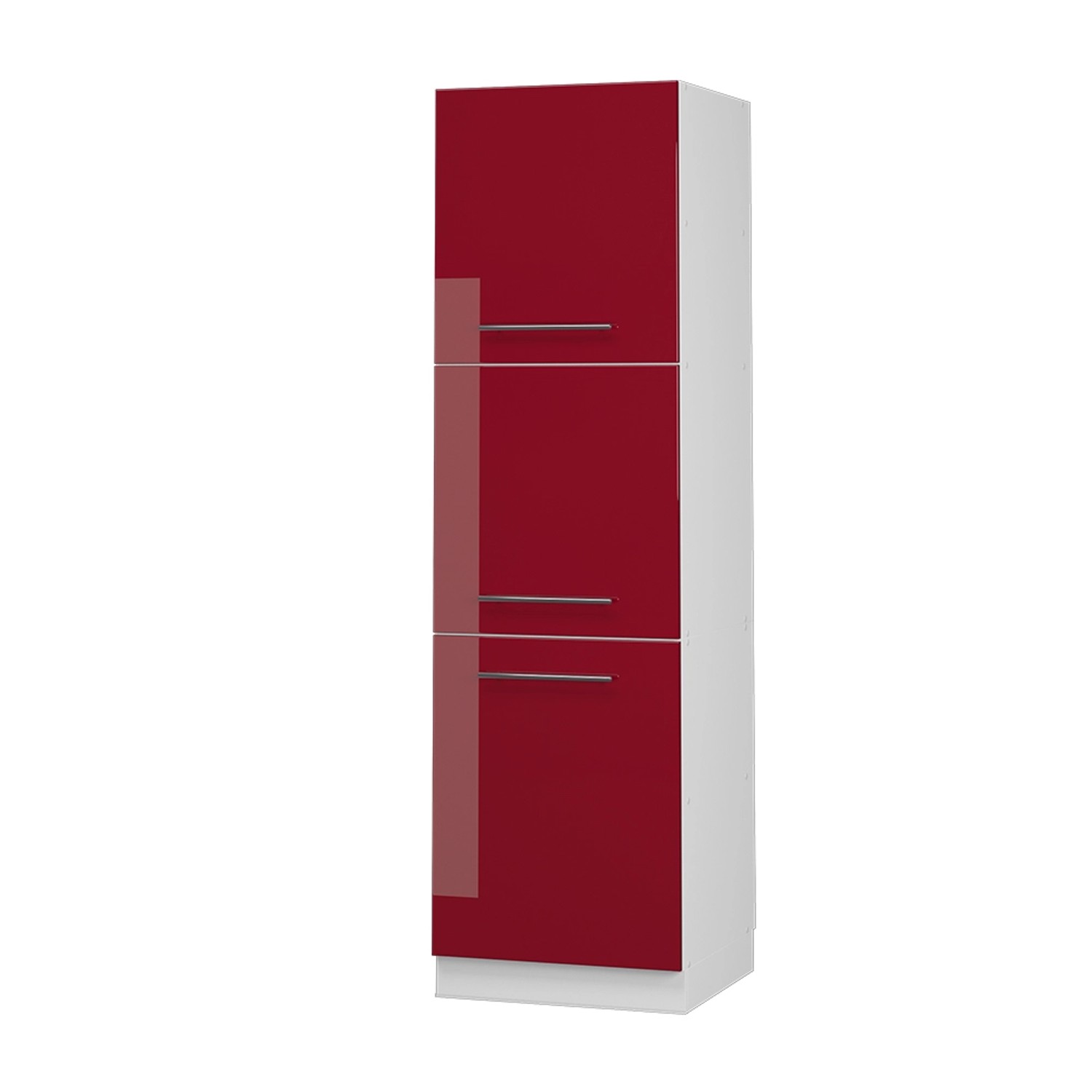 Vicco Herdumbauschrank Fame-Line Herdschrank Bordeaux Hochglanz/Weiß 60 cm
