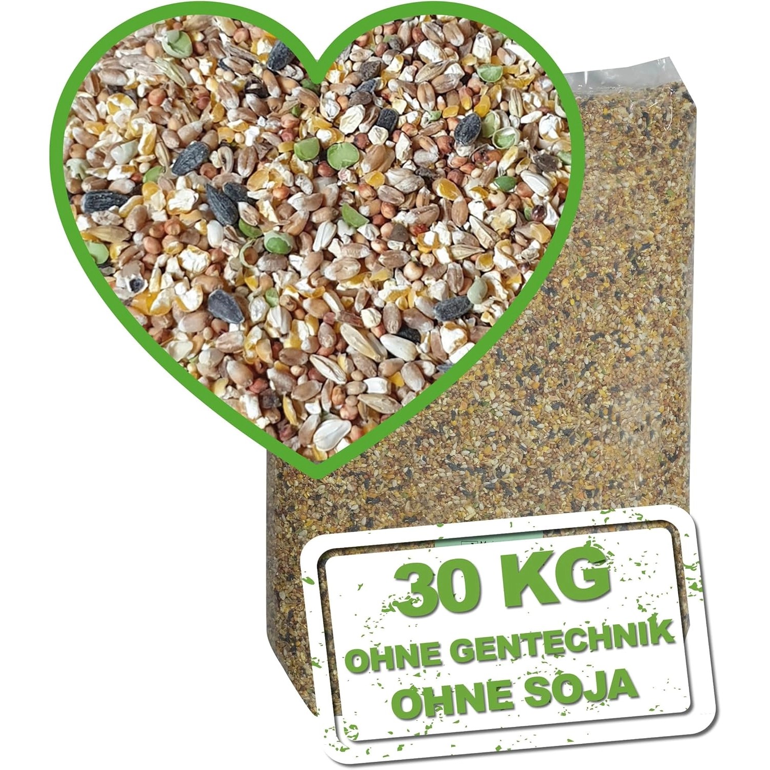 MeineHennen KÖRNER VITAL EXZELLENT 30 Kg PREMIUM Hühnerfutter Wachtelfutter mit Muschelschalen Buchweizen und Hirse