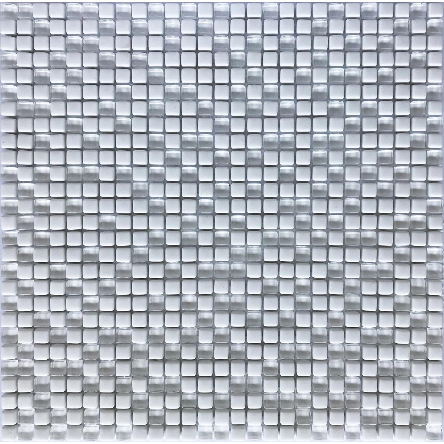 Mosaikmatte Cube 4 Glas Weiß 30,5 cm x 30,5 cm