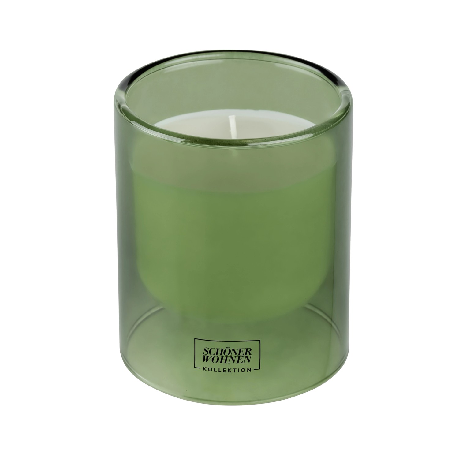 Schöner Wohnen Duftkerze L Basil im Glas Grün Ø 9 cm x 11 cm