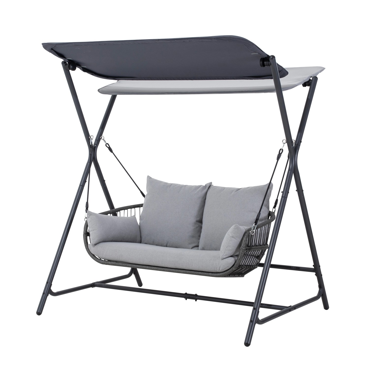Leco Hollywoodschaukel Marie Anthrazit