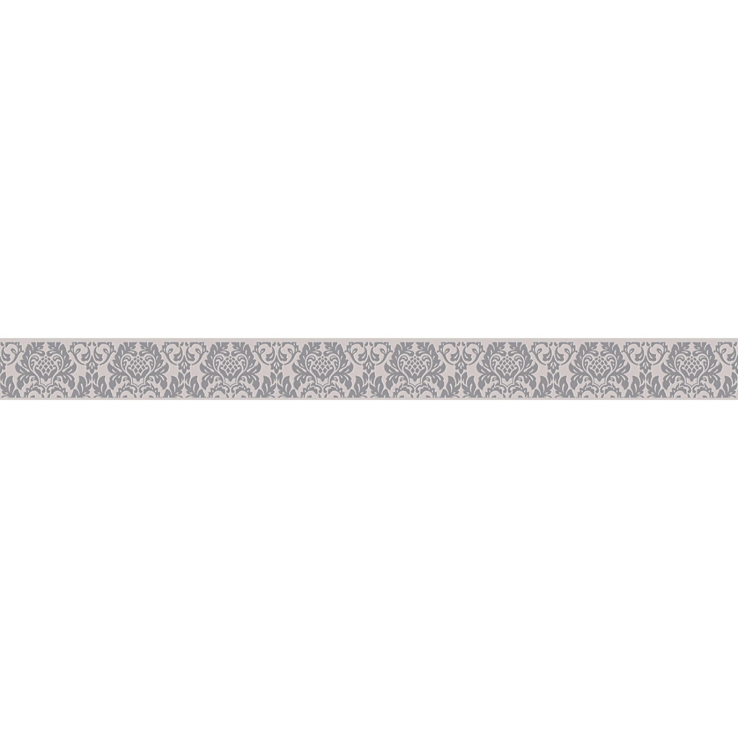 Bricoflor Neobarock Tapeten Bordüre Selbstklebend Wand Bordüre in Creme und Grau Ornament Tapetenborte mit Vinyl Ideal für Schlafzimmer und Badezimmer