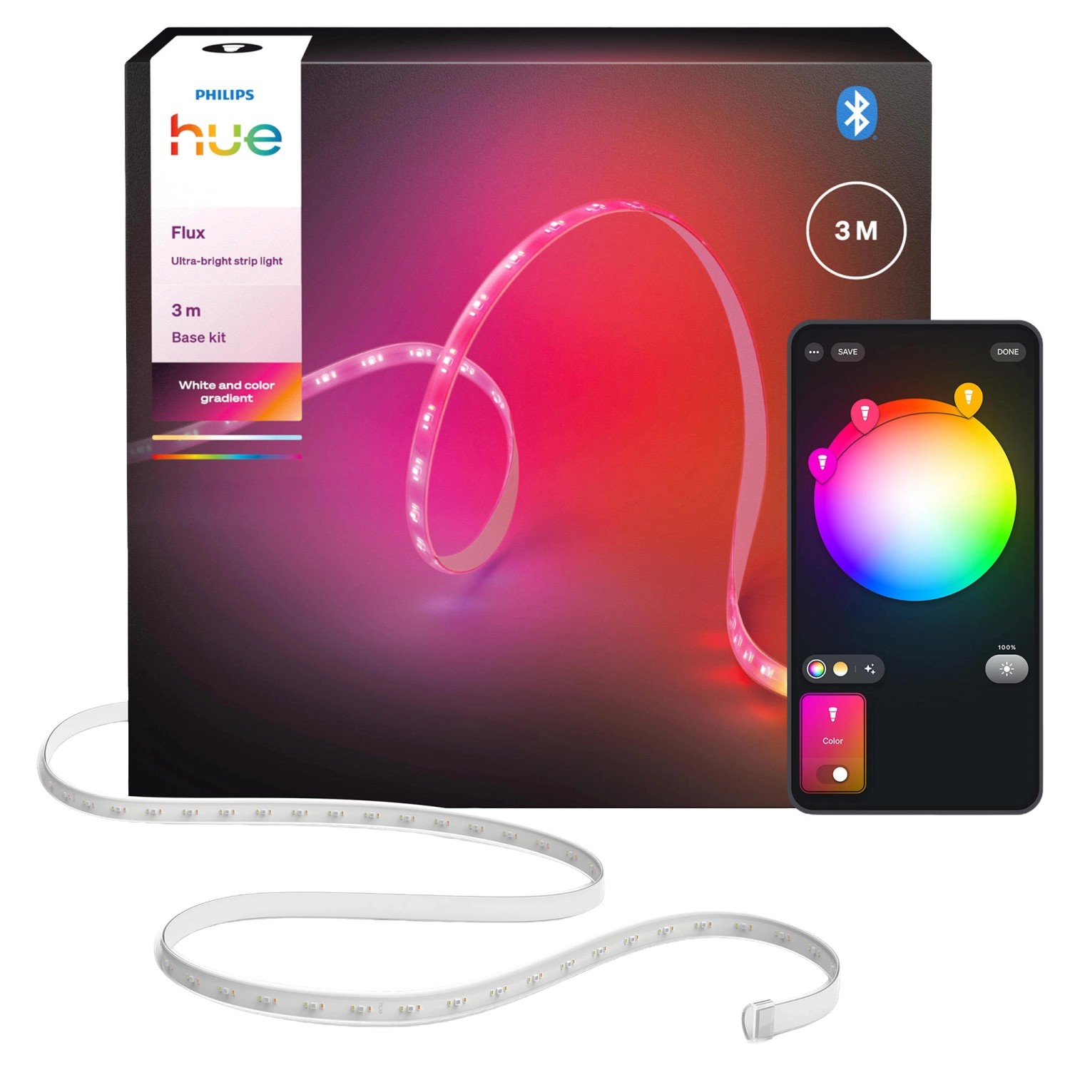 Philips Hue Lightstrip Flux UltraBright 29 W 2.900 lm RGBW 3 m