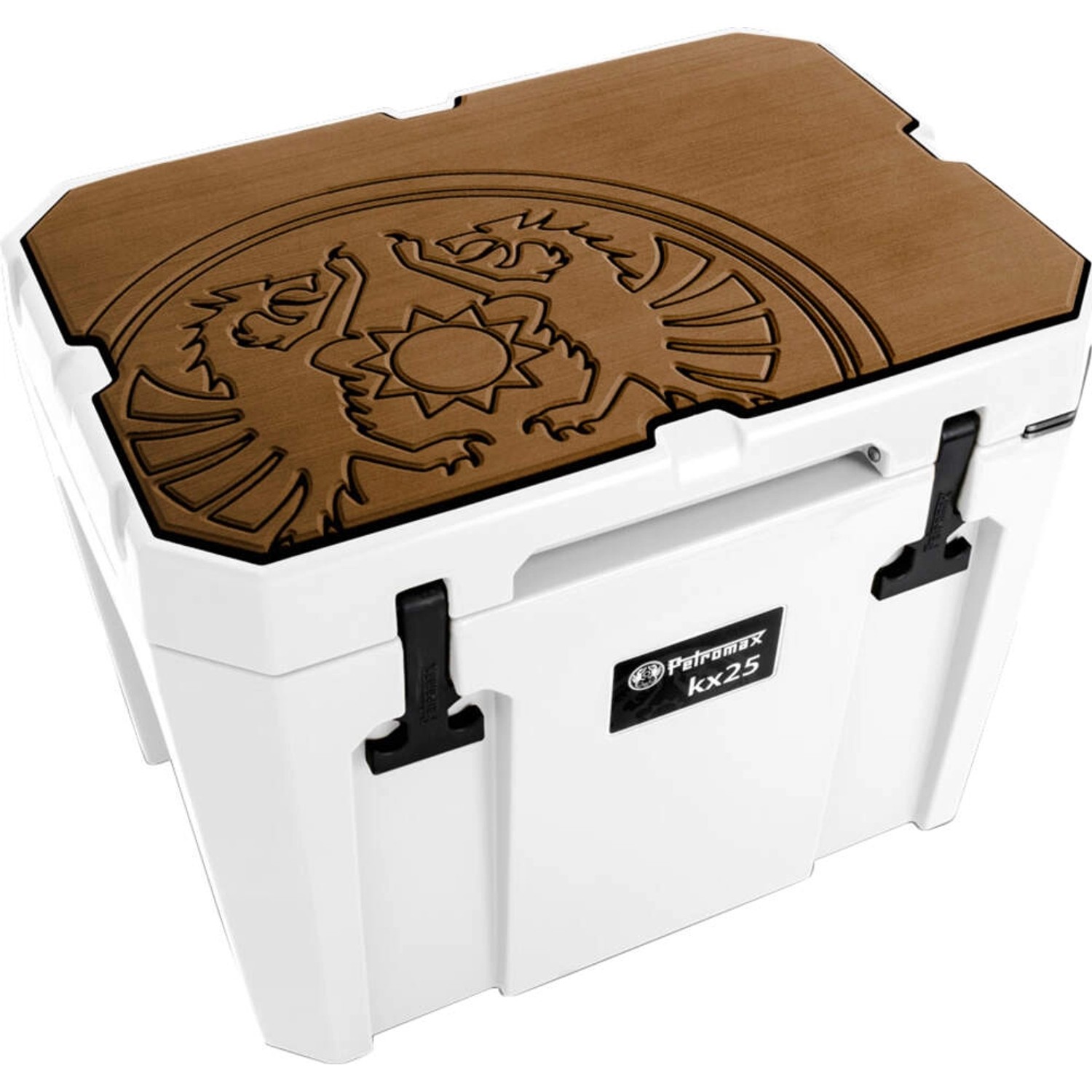 Haft-Auflage für Kühlbox kx25 Braun mit Drachenemblem