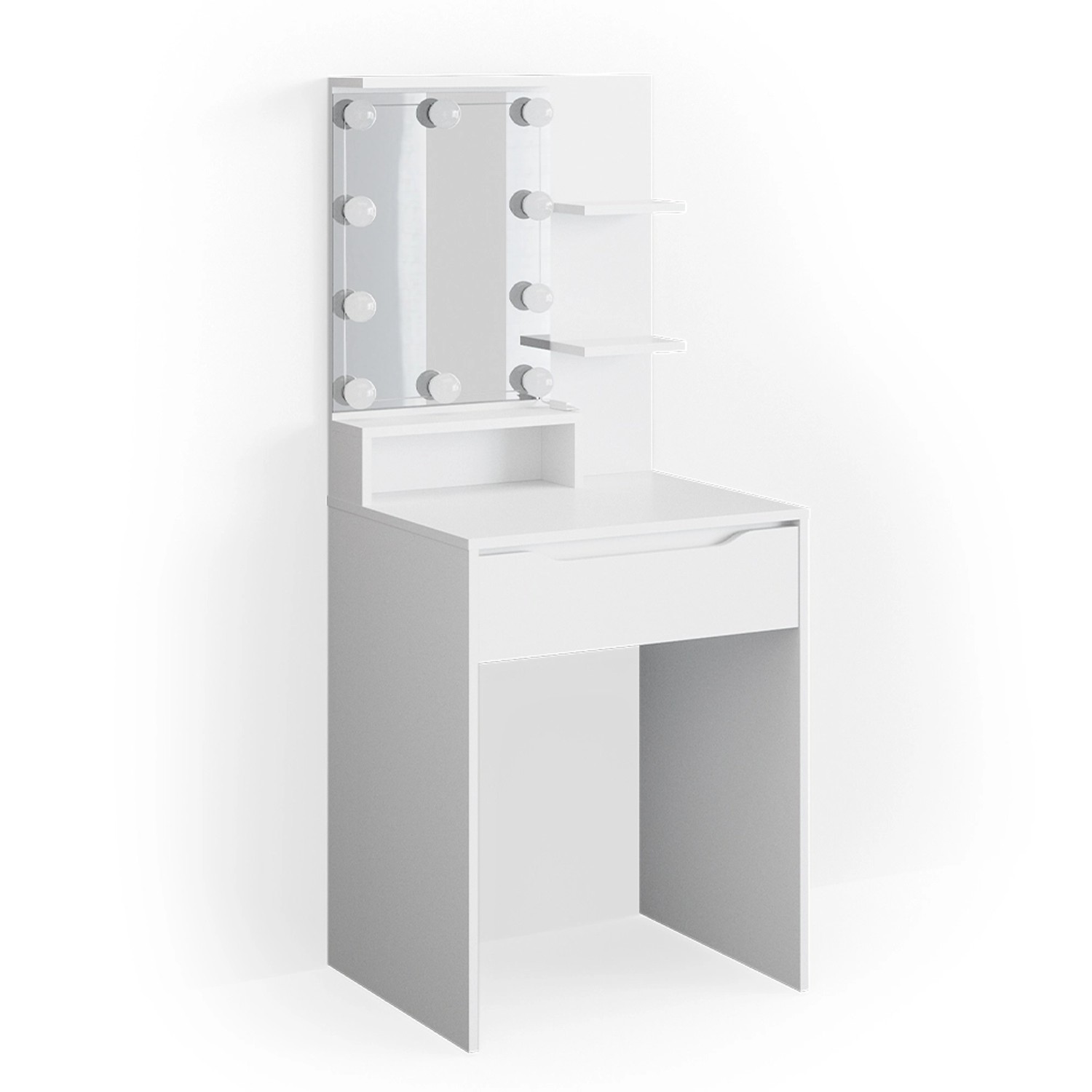 Vicco Schminktisch Ruben Weiß 60 cm mit LED Beleuchtung