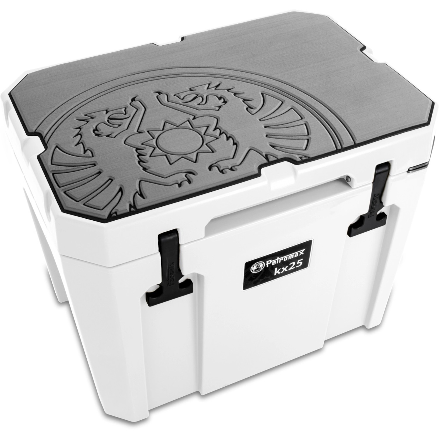Petromax Haft-Auflage für Passiv-Kühlbox 25 l Grau Drachenemblem