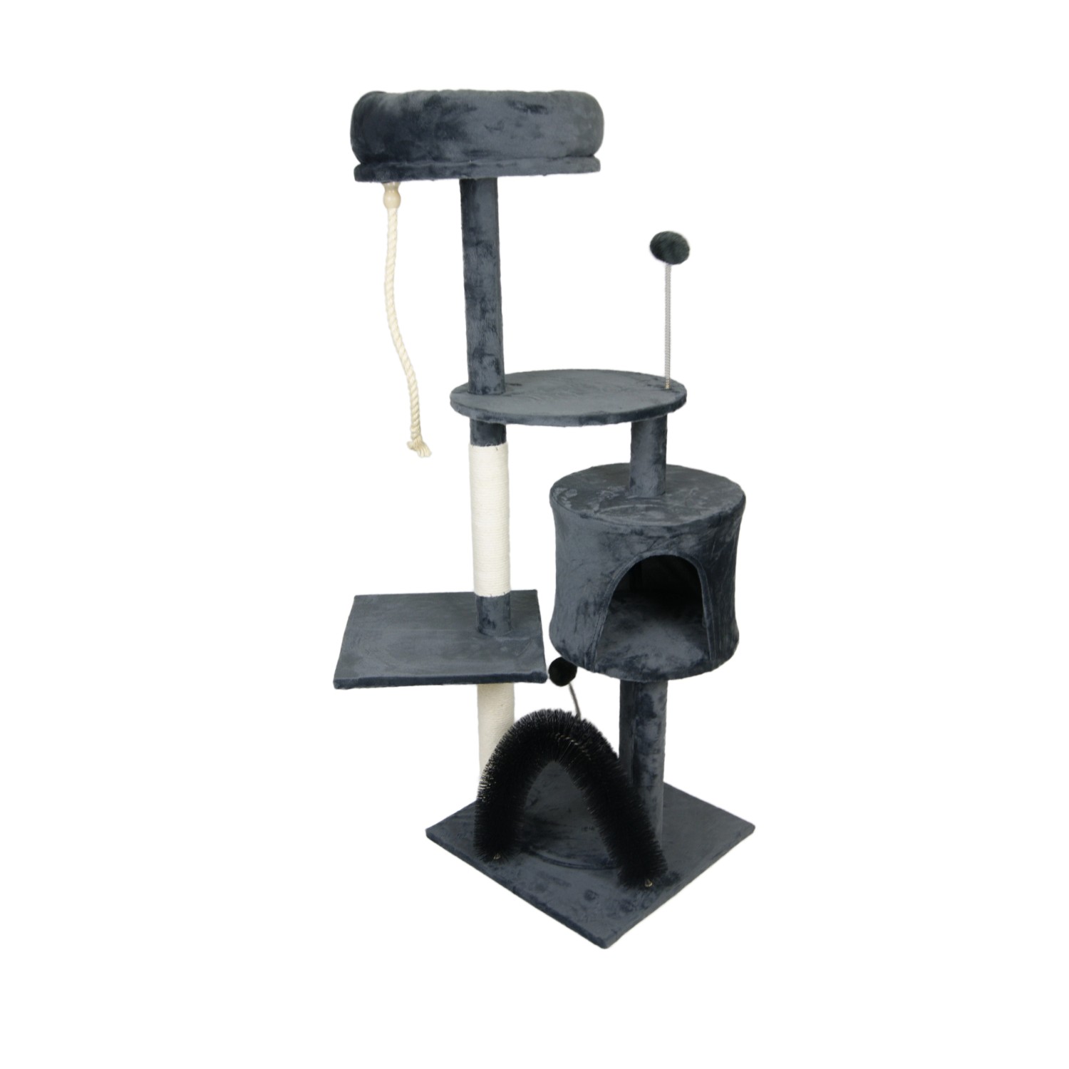 Rohrschneider Katzenbaum zum Klettern Und Kratzen in Der Farbe Grau