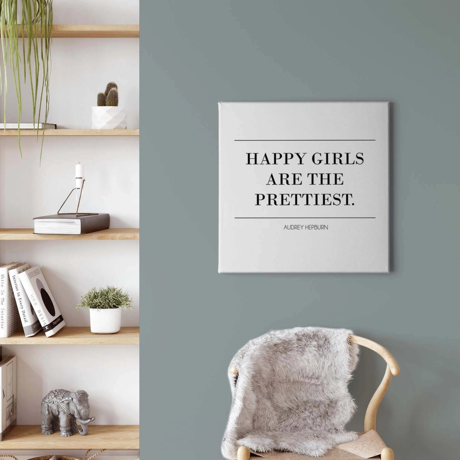 Bricoflor Spruch Bild Auf Leinwand Klassisches Schwarz Weiß Bild Mit Zitat Modernes Wandbild Mit Schriftzug Ideal Für Mädchenzimmer Und Schlafzimmer