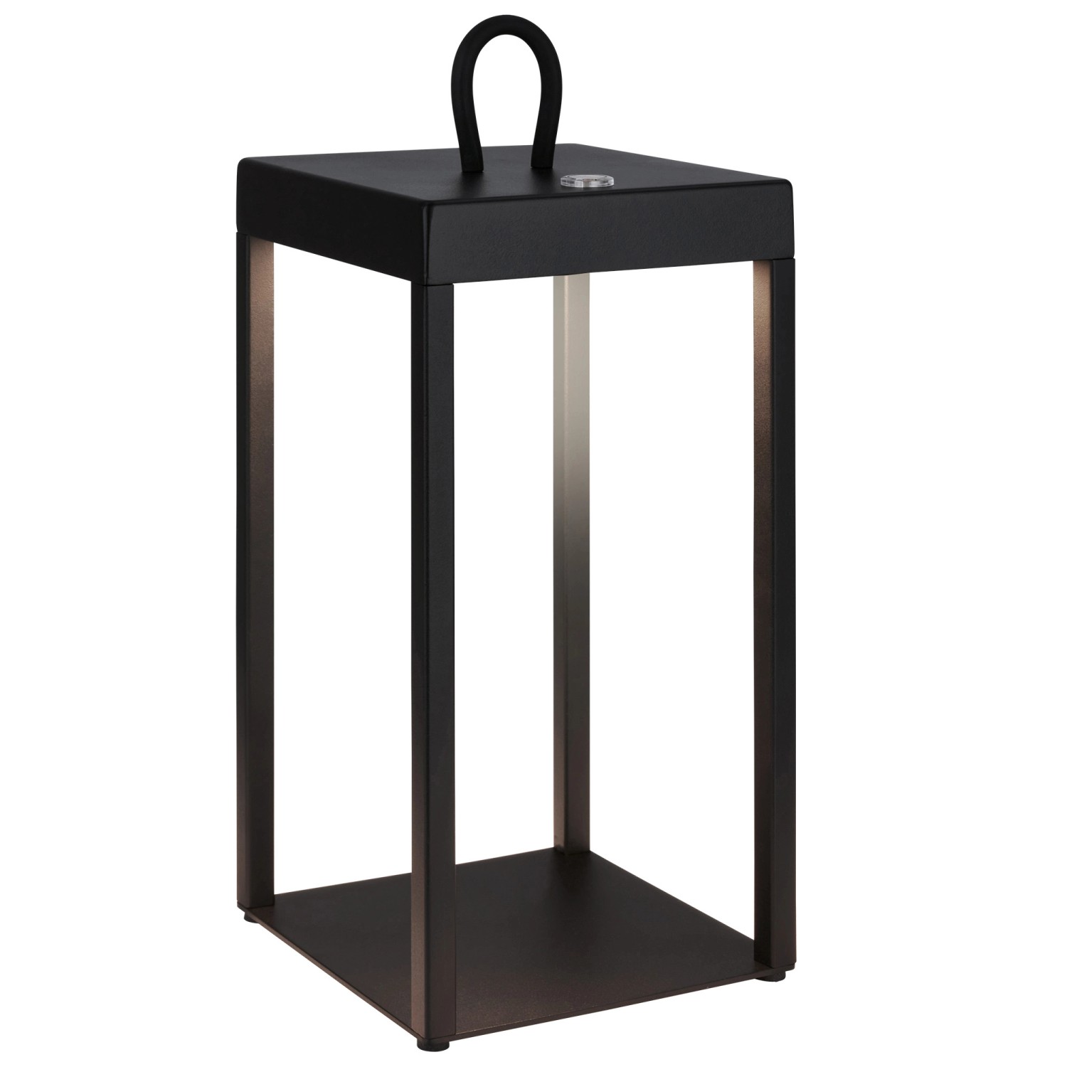 Brilo LED Laterne Luca Touch Dimmbar IP44 Spritzwassergeschützt Schwarz