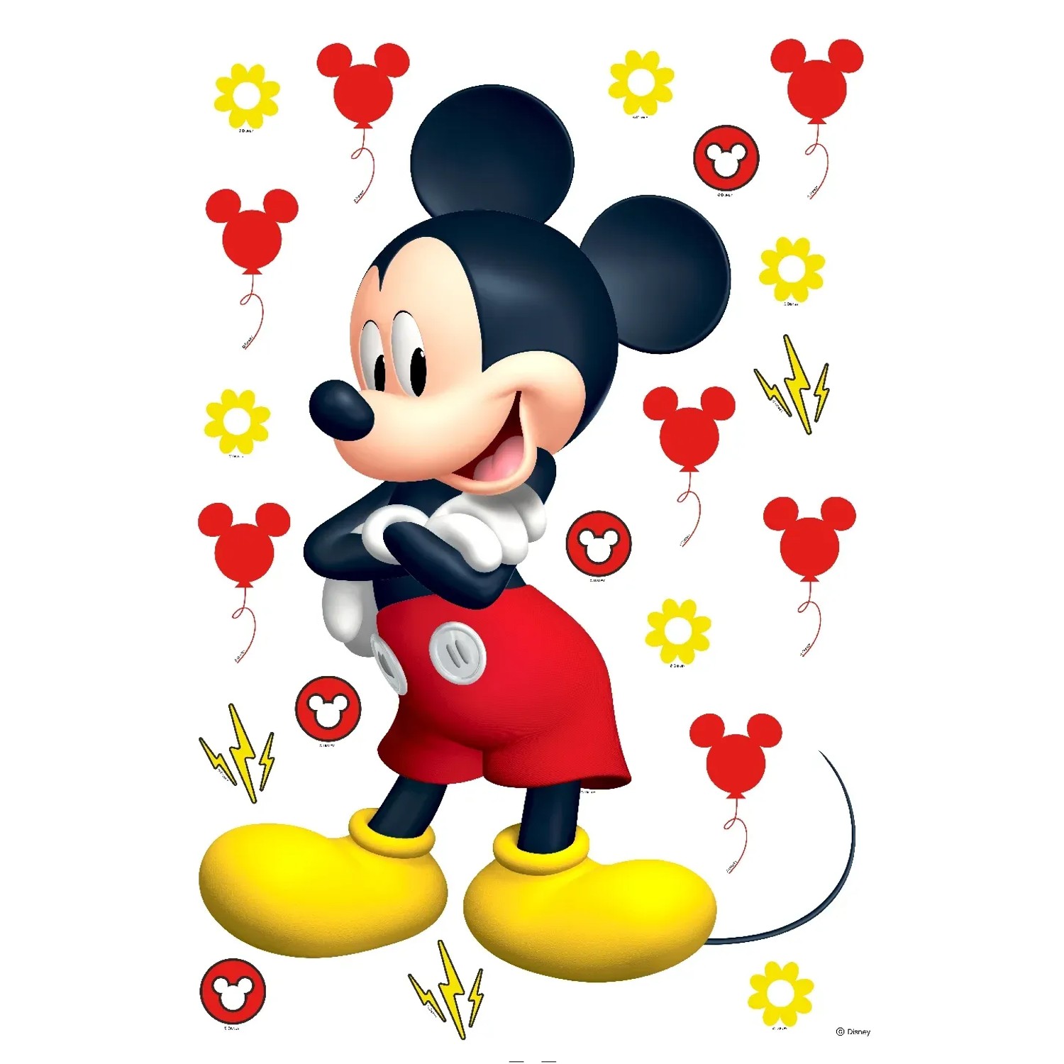 Disney Wandtattoo Micky Maus Gelb und Rot 42,5 x 65 cm 600108