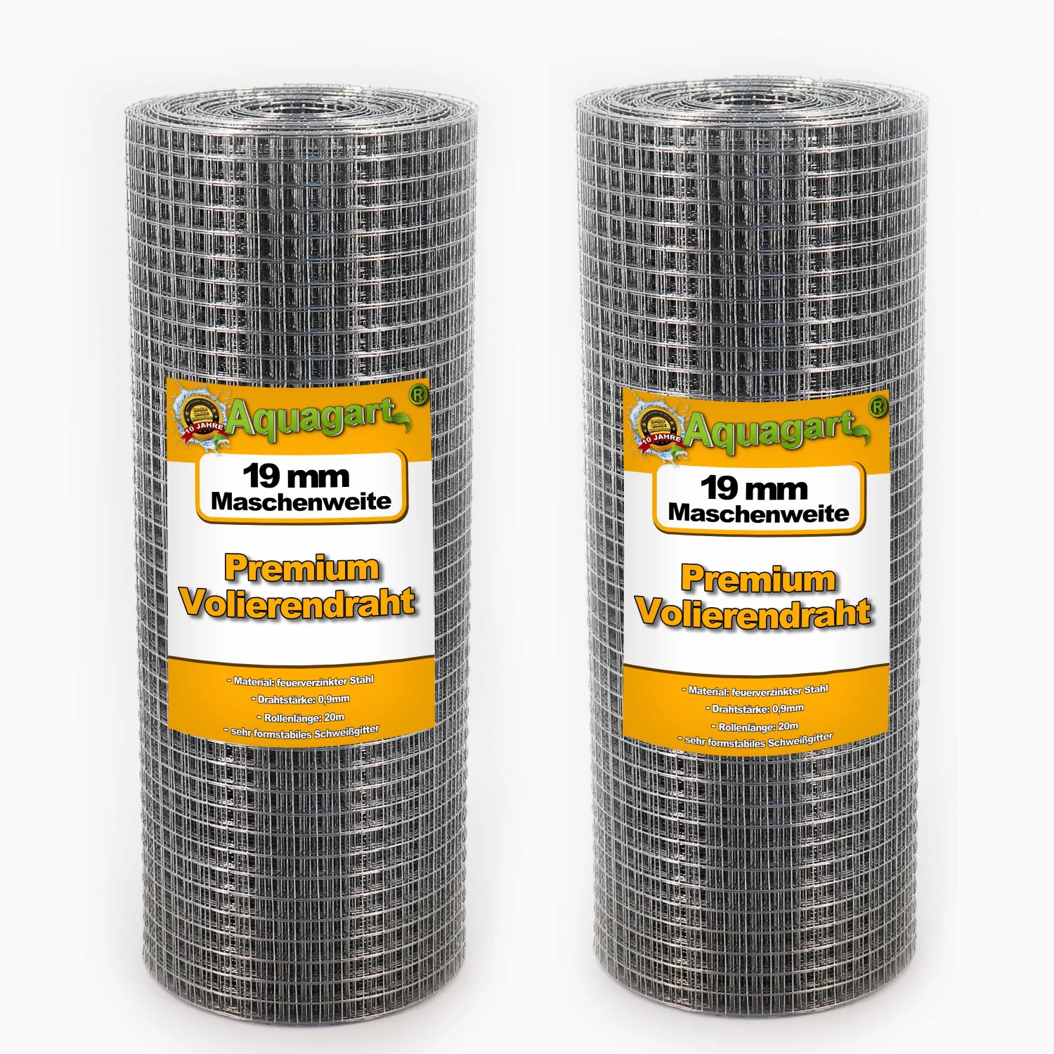 Aquagart 160m x 0,5m Volierendraht Drahtgitter Schweissgitter  Drahtzaun Feuerverzinkt