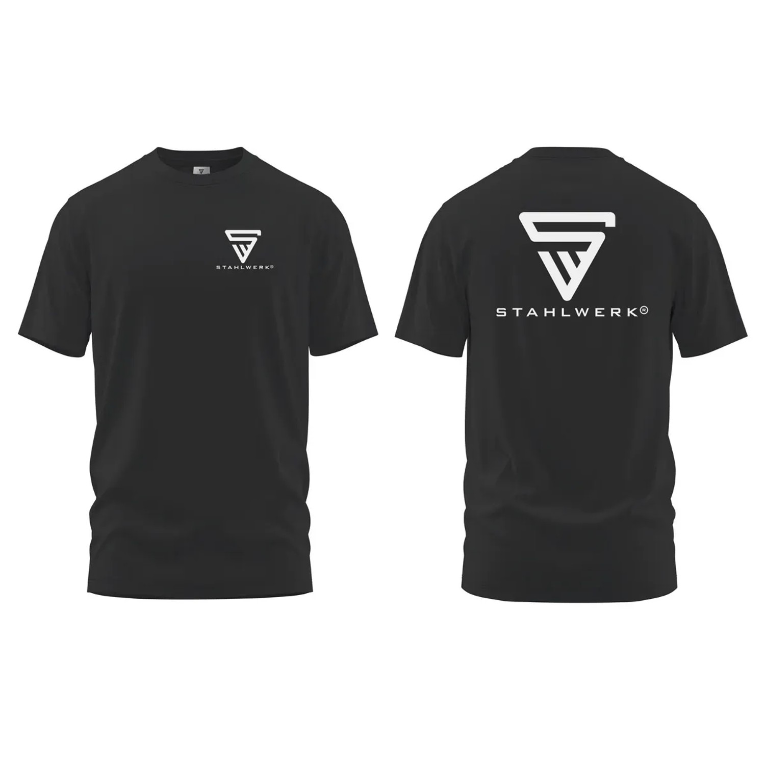 STAHLWERK T-Shirt Schwarz Größe XL Kurzarm-Hemd mit Logo-Print 100% Baumwolle STAHLWERK T-Shirt Größe XL 100% Baumwolle Merchandise Fanartikel