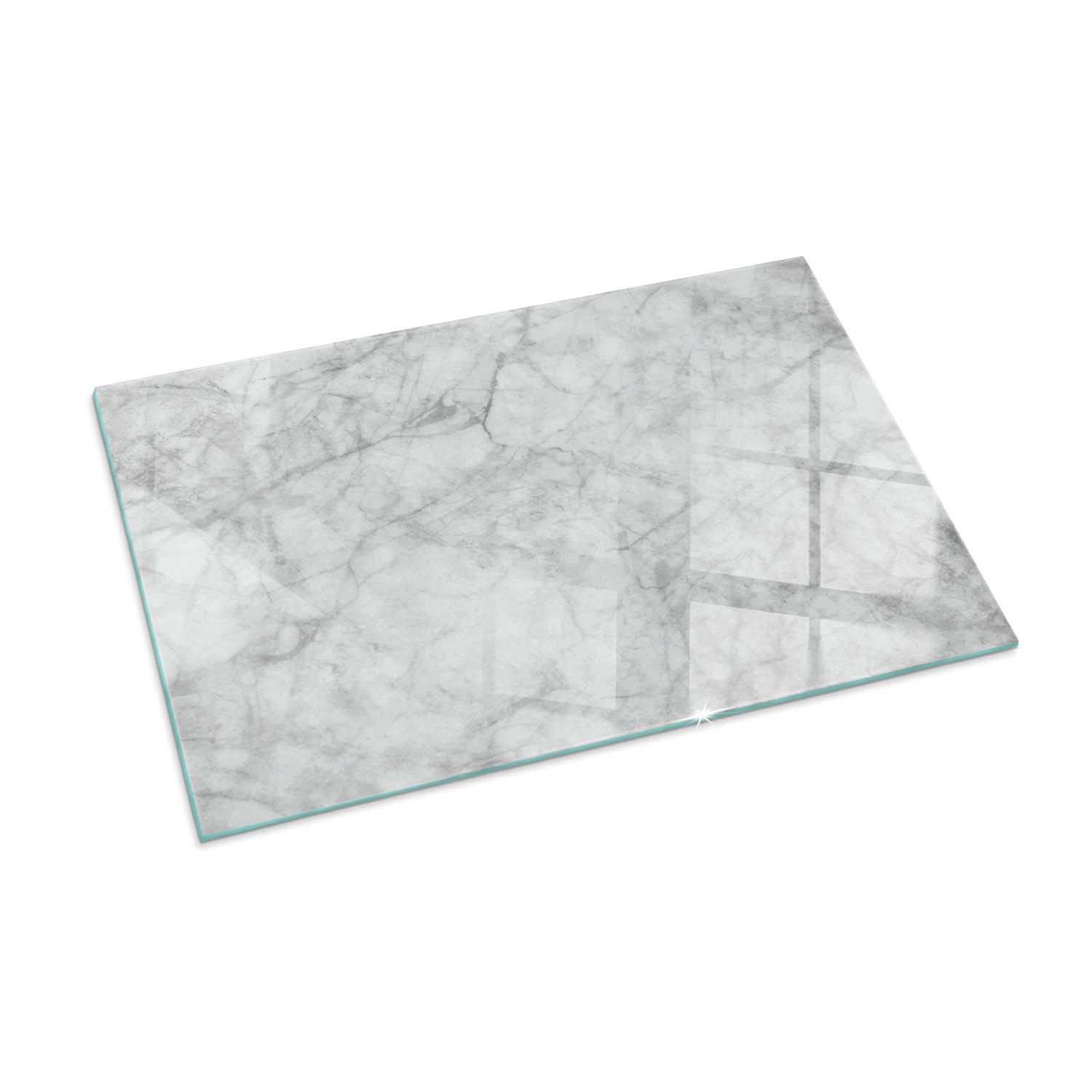 Tulup Glasplatte für Kamin Marmorstrukturmuster Glas unter Kamin Rechteck 100x70 cm Grau Glasplatte für Kamin Glasplatte unter Kamin