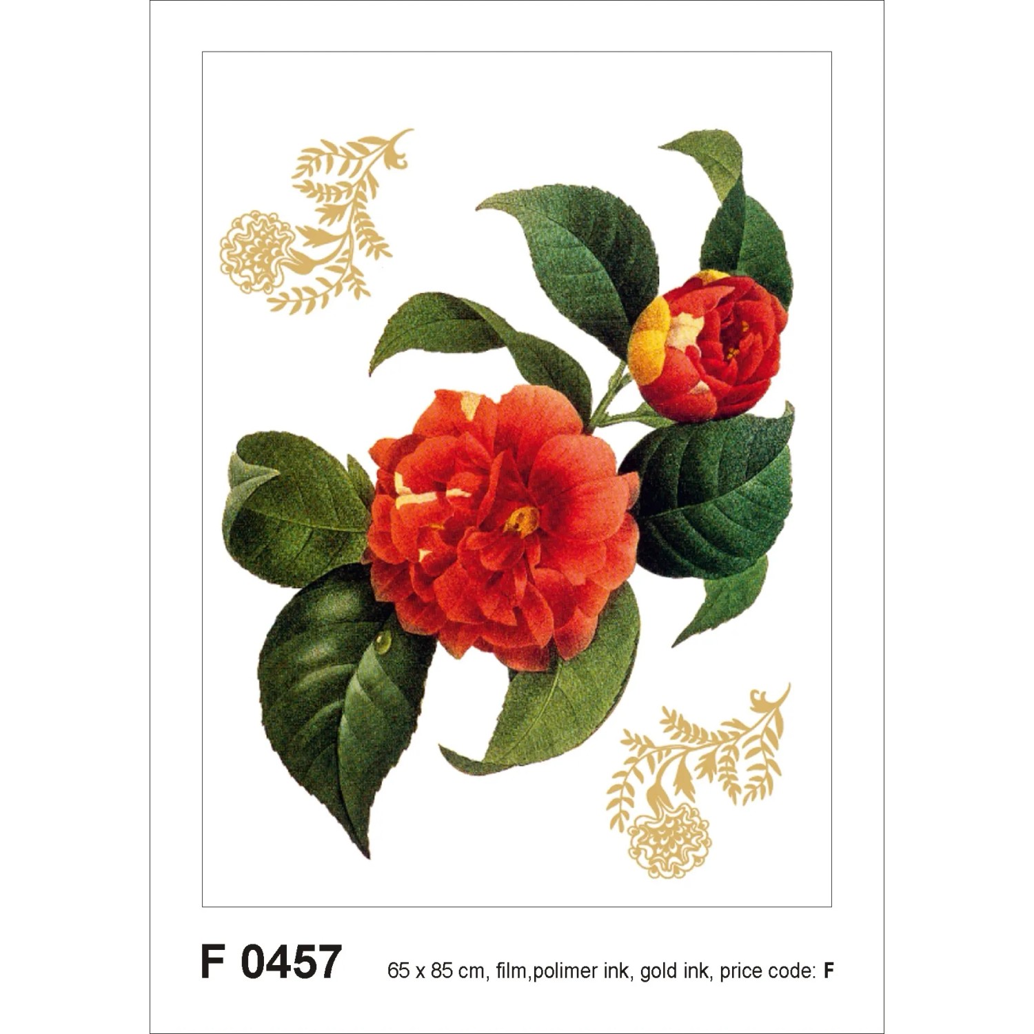 Sanders & Sanders Wandtattoo Blumen Rot und Grün 65 x 85 cm 600258