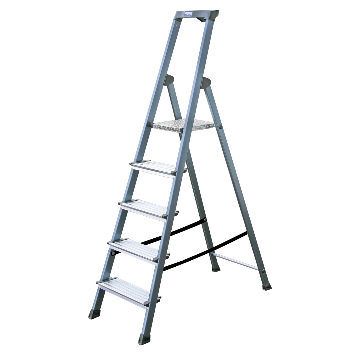 Krause Securo Stufen-Steh-Leiter eloxiert 5 Stufen