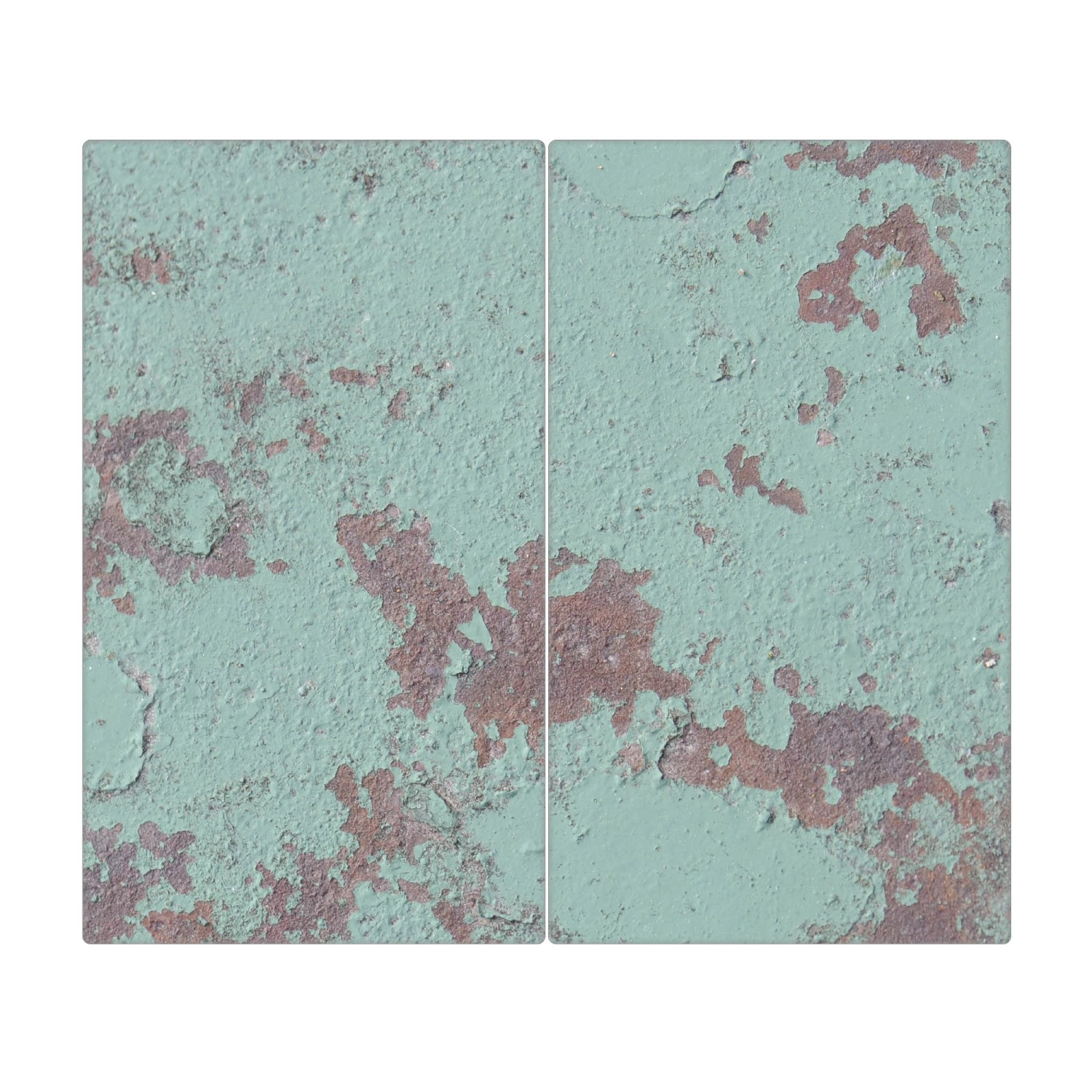 Banjado Herdabdeckplatte Glas 2 Teilig Je 30x52CM Schneidebrett Herdabdeckung Mit Motiv Blaue Struktur