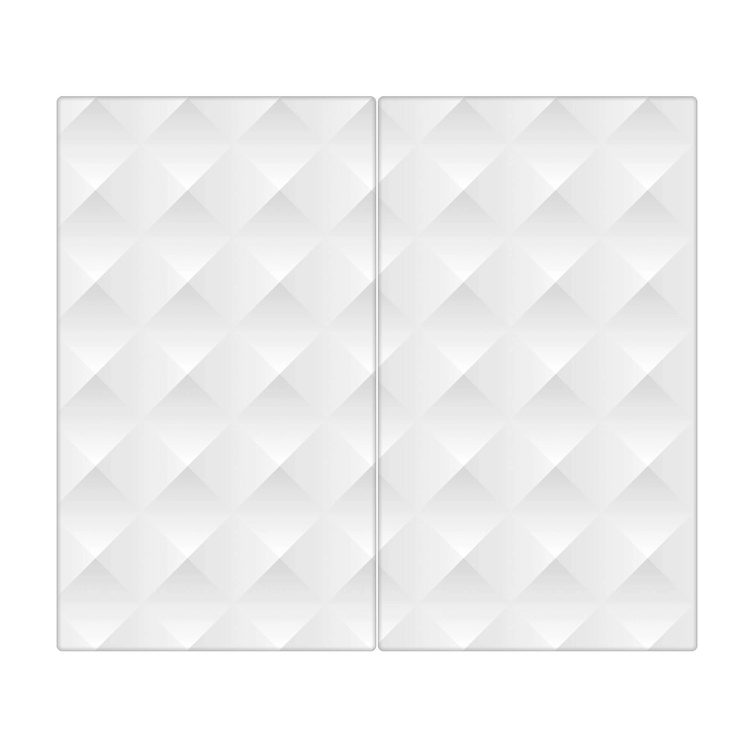 Banjado Herdabdeckplatte Glas 2 Teilig Je 30x52CM Schneidebrett Herdabdeckung Mit Motiv In Out