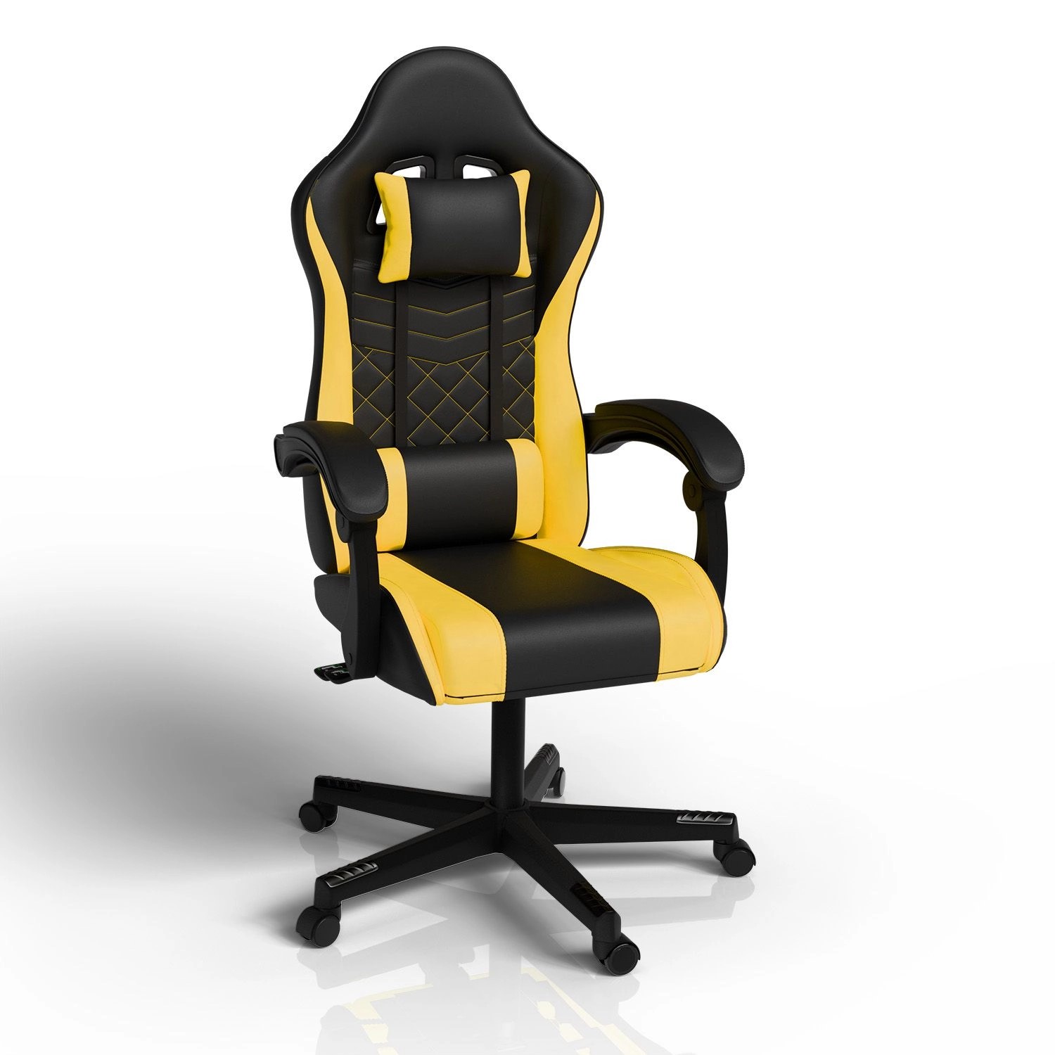 Juskys Gamingstuhl HyperSeat Schwarz/Gelb